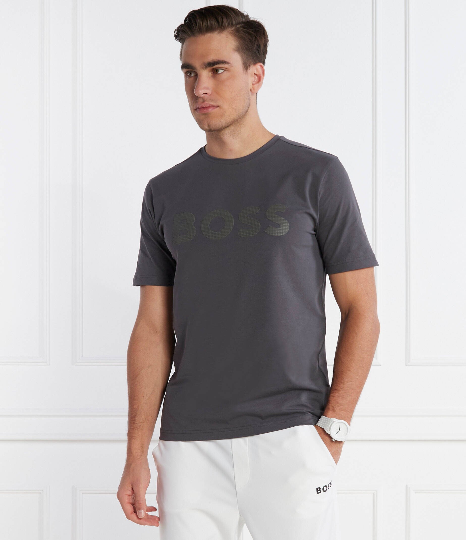 BOSS Green Tricou Tee 8 | Slim Fit | stretch