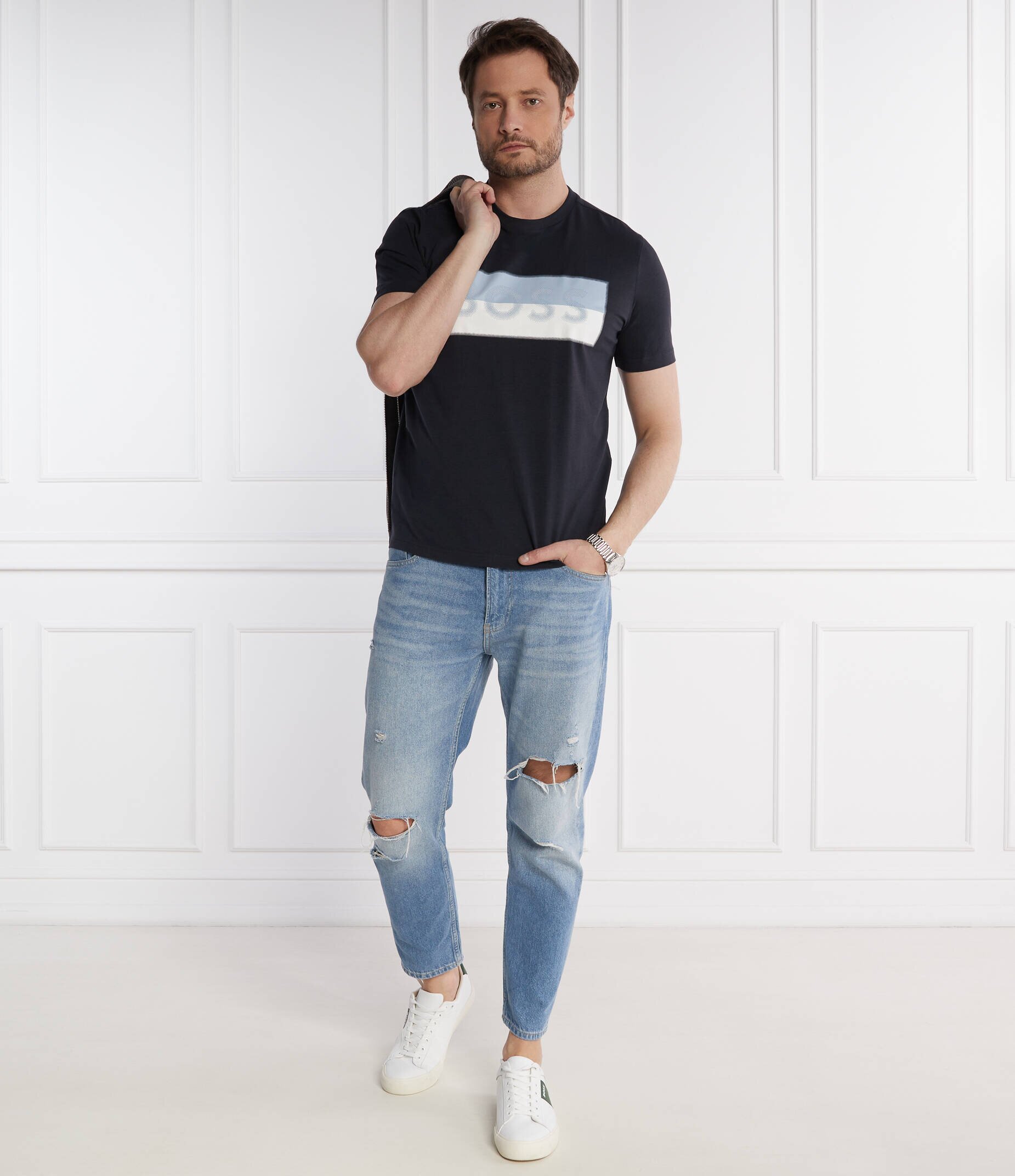 BOSS Green Tricou tee-9 | Regular Fit | stretch