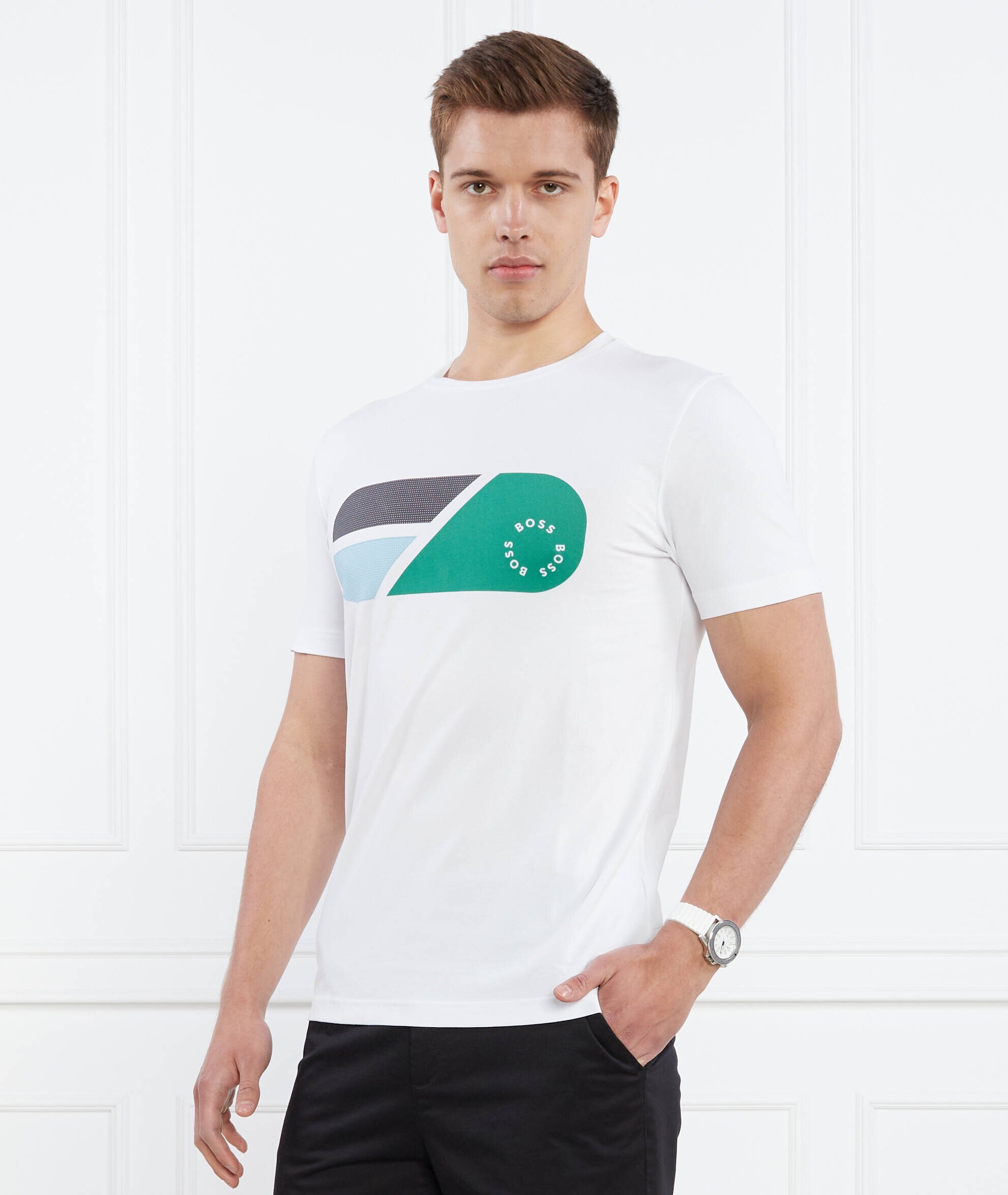 BOSS Green Tricou Tee 9 | Regular Fit | stretch