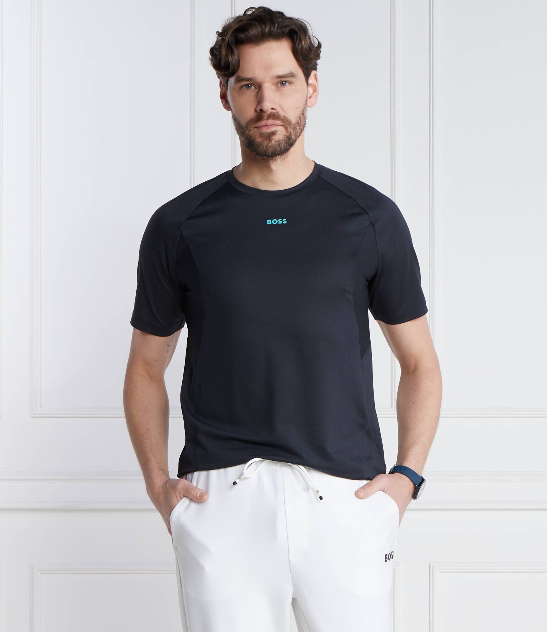 BOSS Green Tricou Tee Active 1 | Slim Fit | stretch