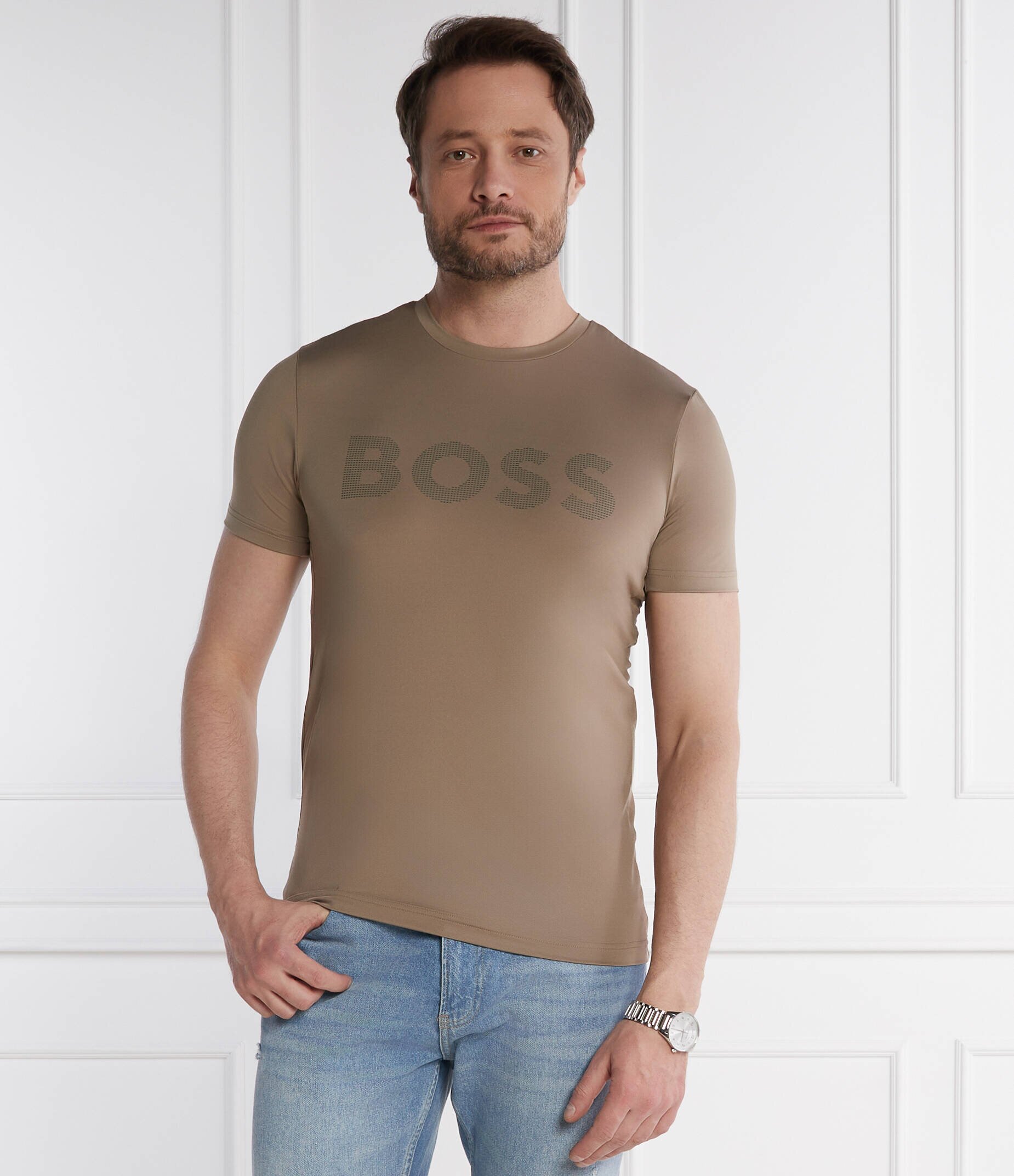 BOSS Green Tricou Tee Active | Slim Fit | stretch
