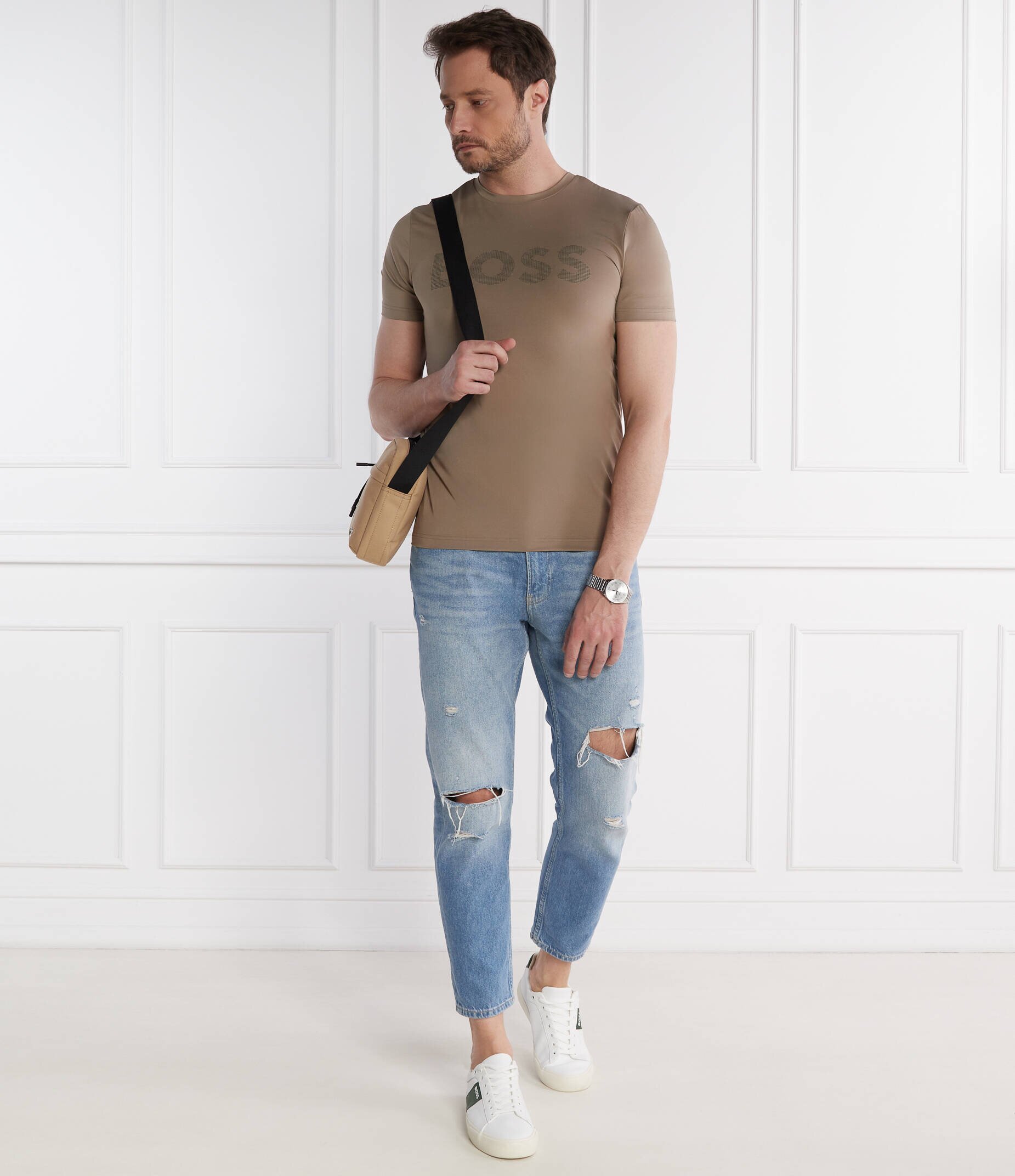BOSS Green Tricou Tee Active | Slim Fit | stretch
