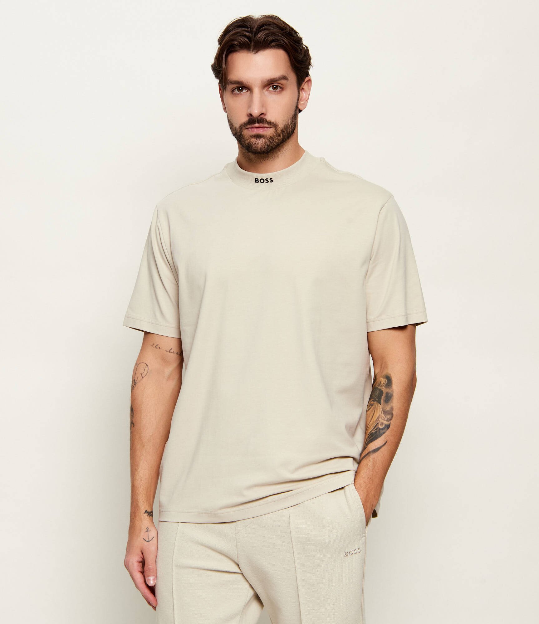 BOSS Green Tricou Tee Collar | Loose fit | stretch