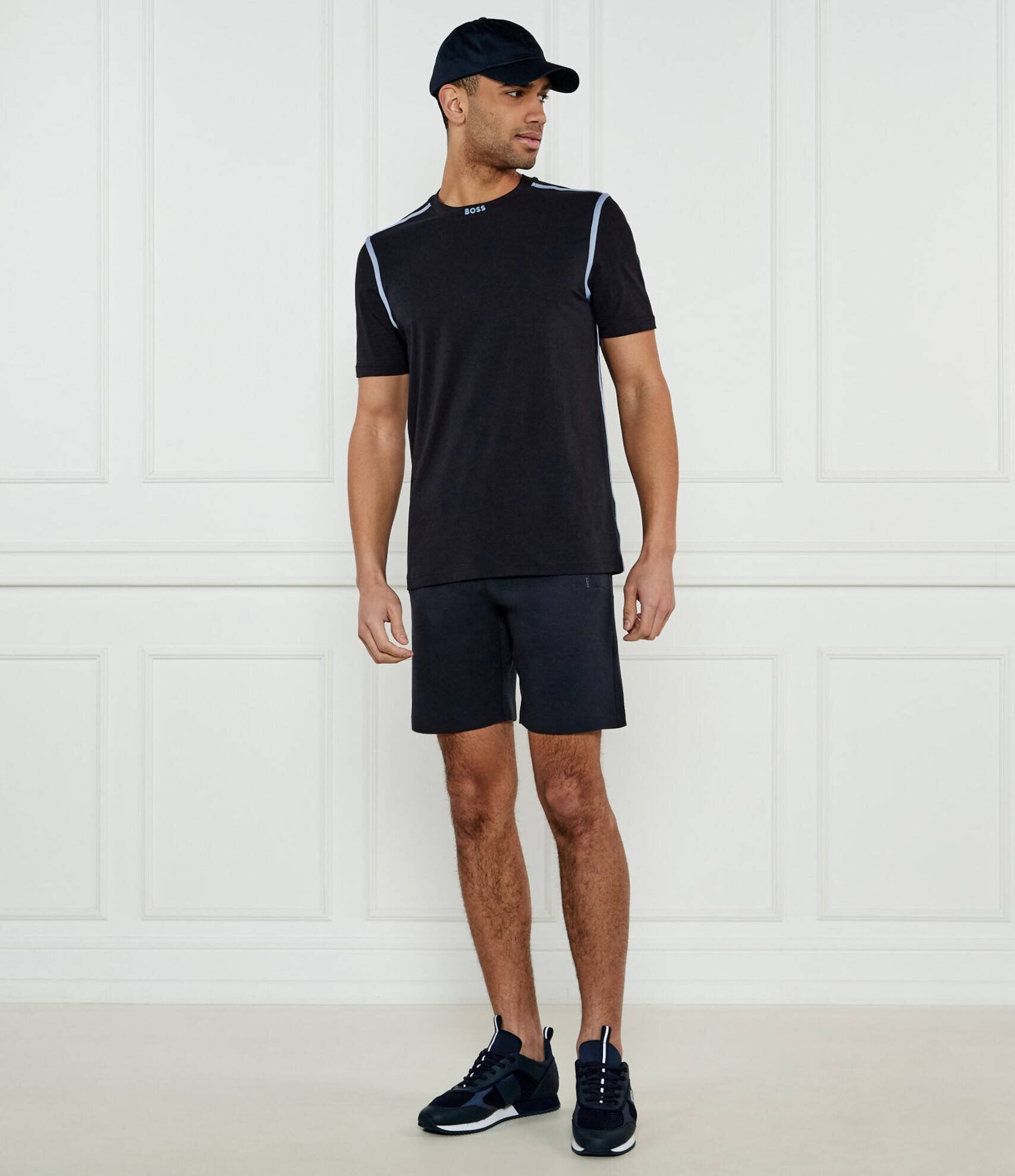 BOSS Green Tricou Tee Tape | Regular Fit | stretch