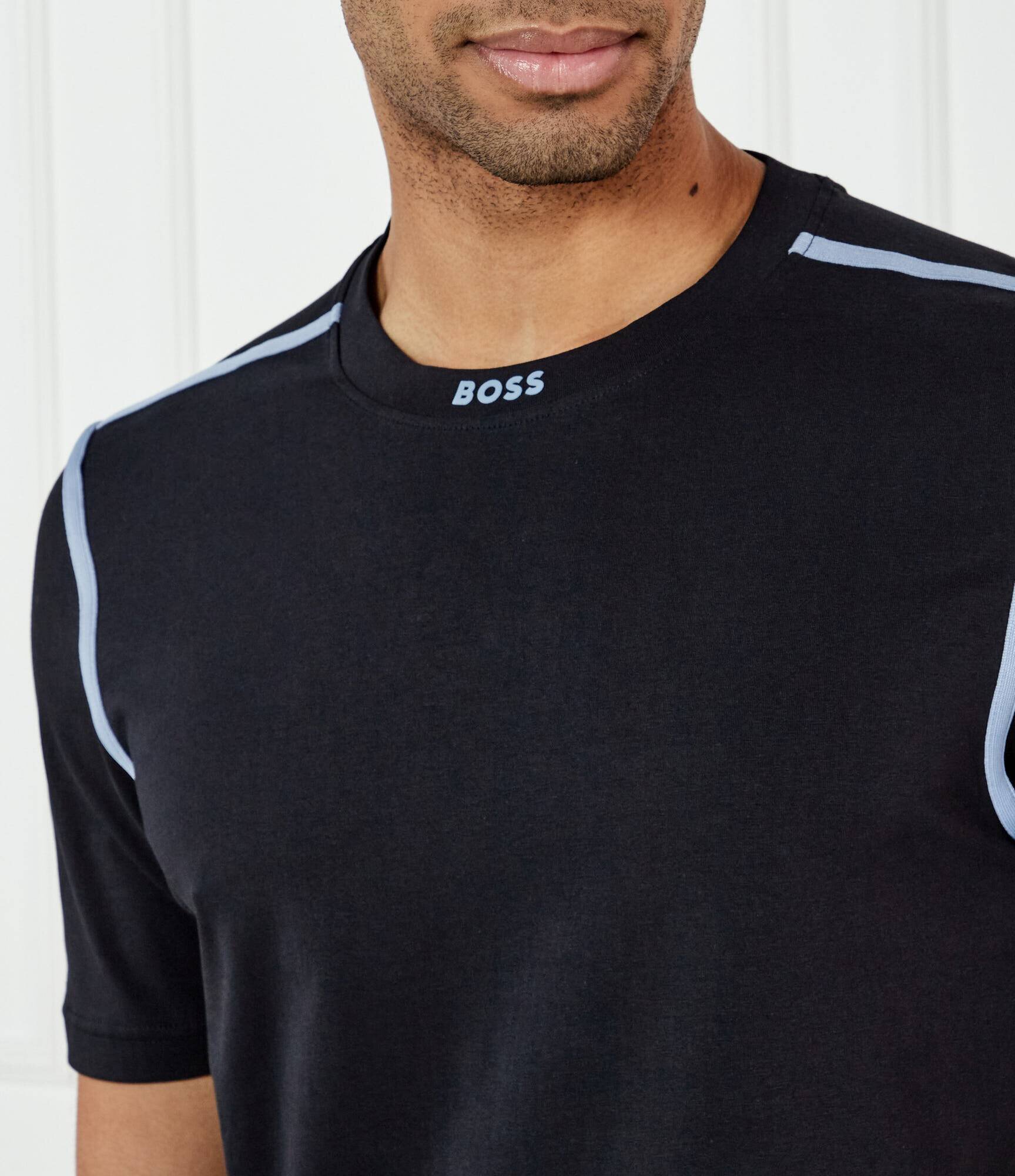 BOSS Green Tricou Tee Tape | Regular Fit | stretch