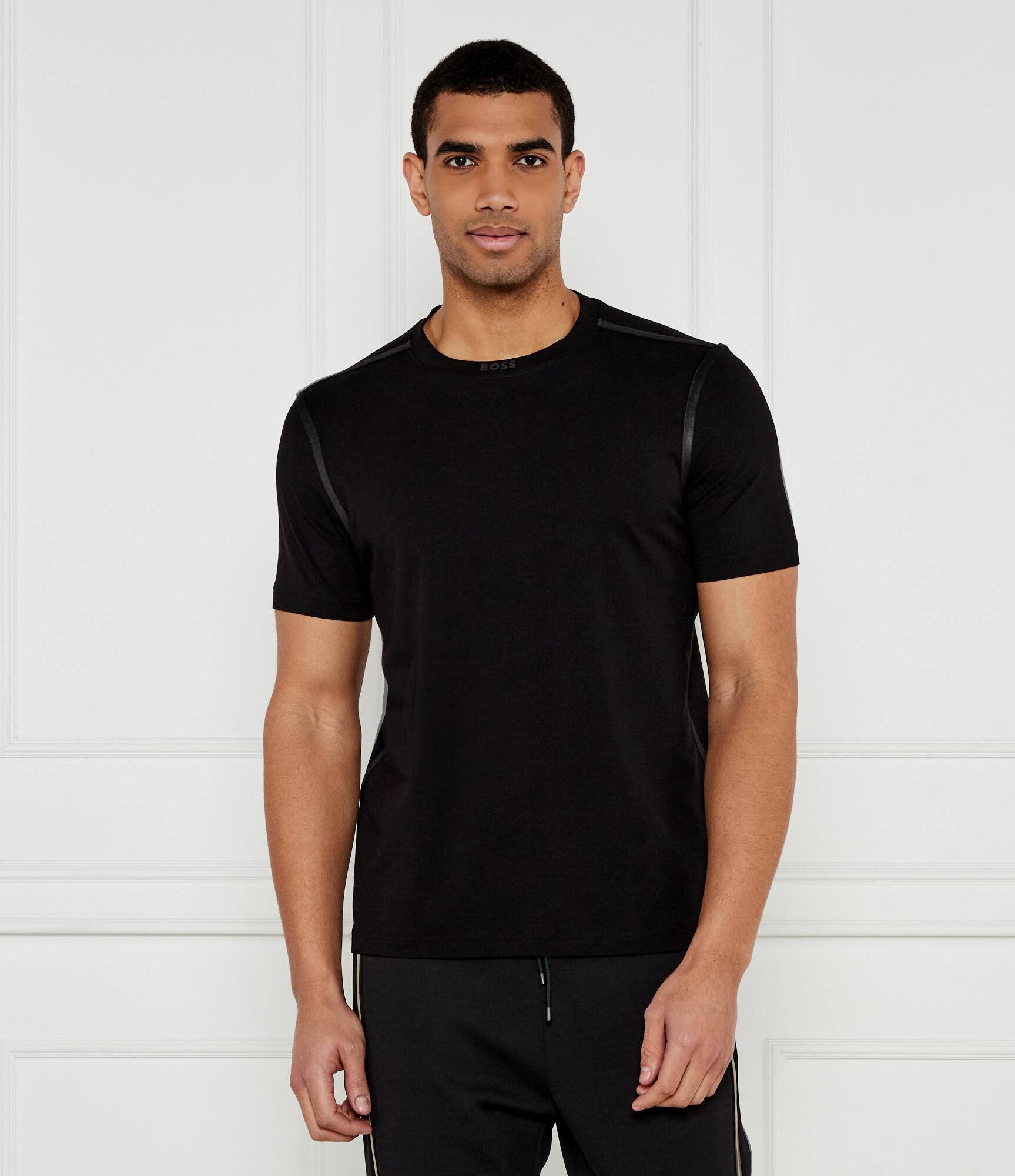 BOSS Green Tricou Tee Tape | Regular Fit | stretch