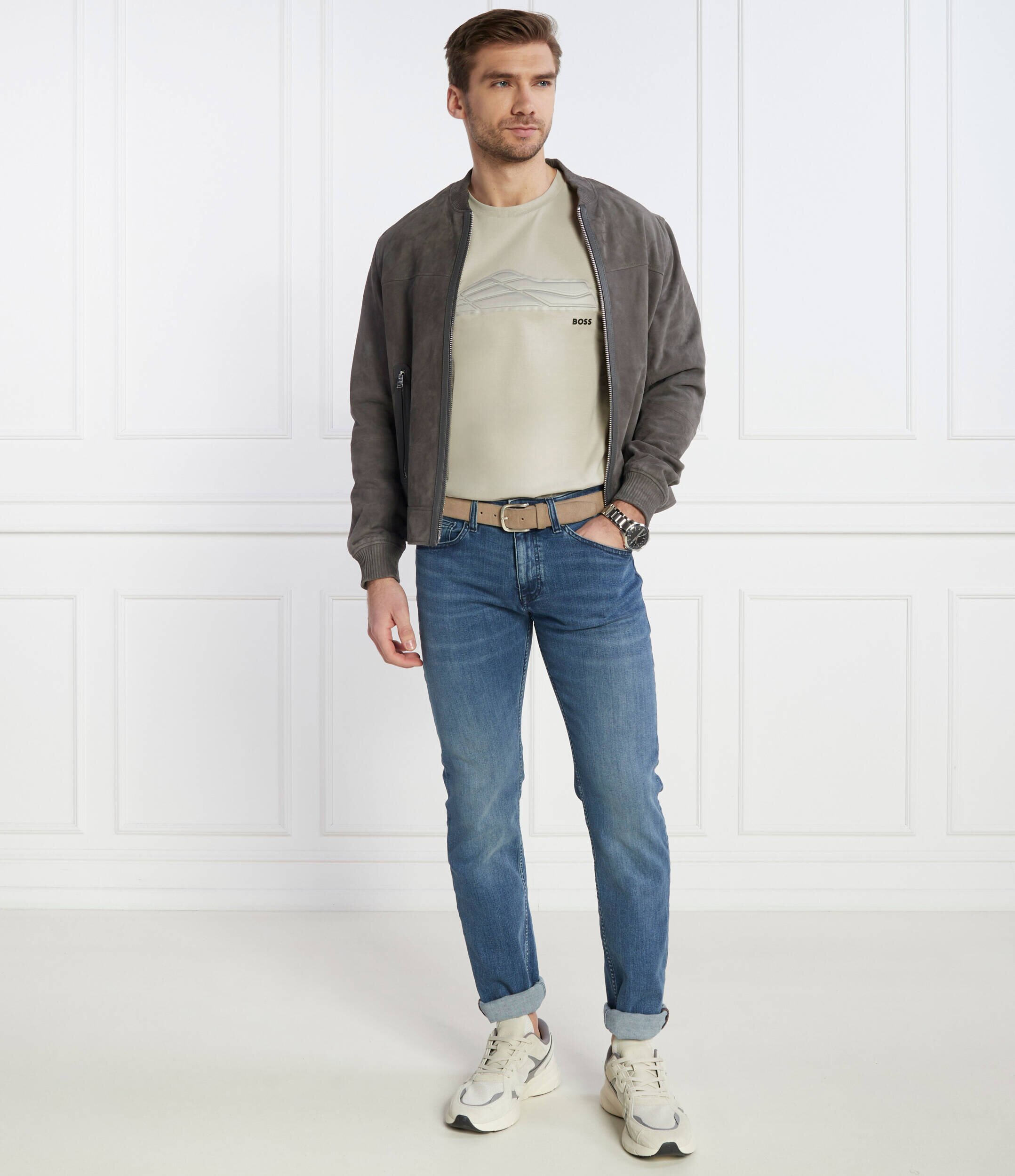 BOSS Green Tricou Tee Titanium | Regular Fit