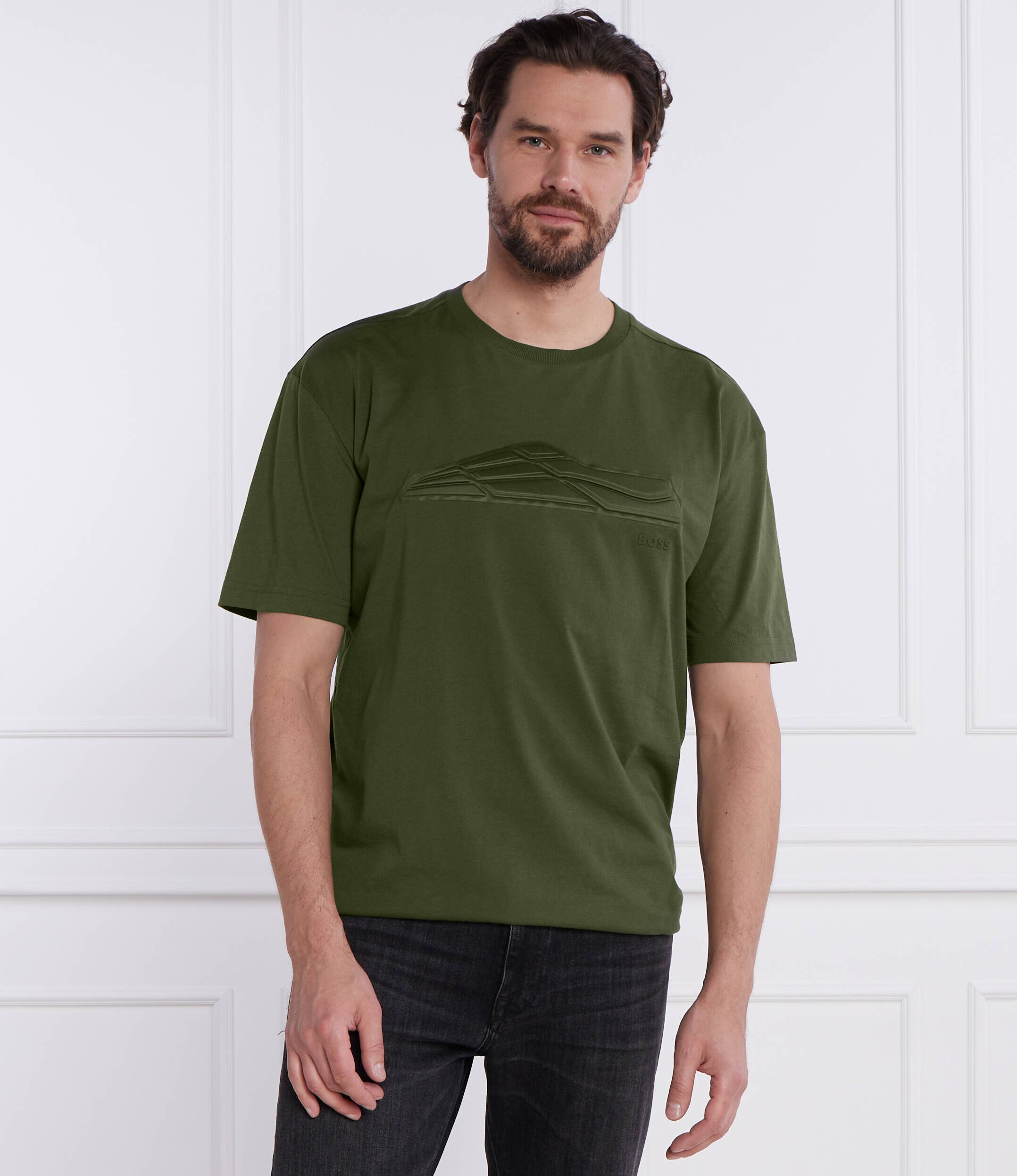 BOSS Green Tricou Tee Titanium | Regular Fit