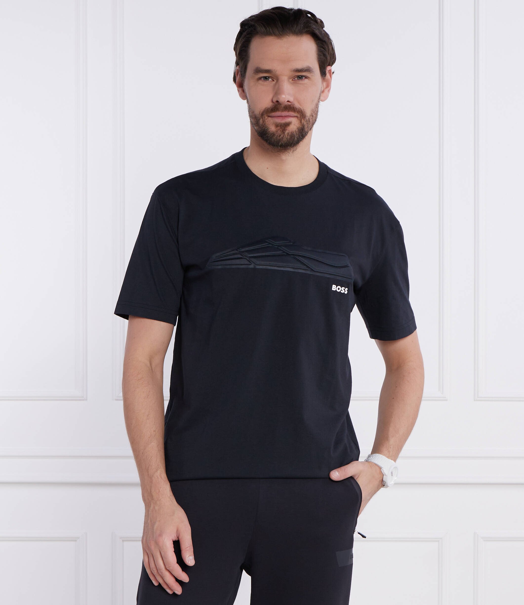 BOSS Green Tricou Tee Titanium | Regular Fit