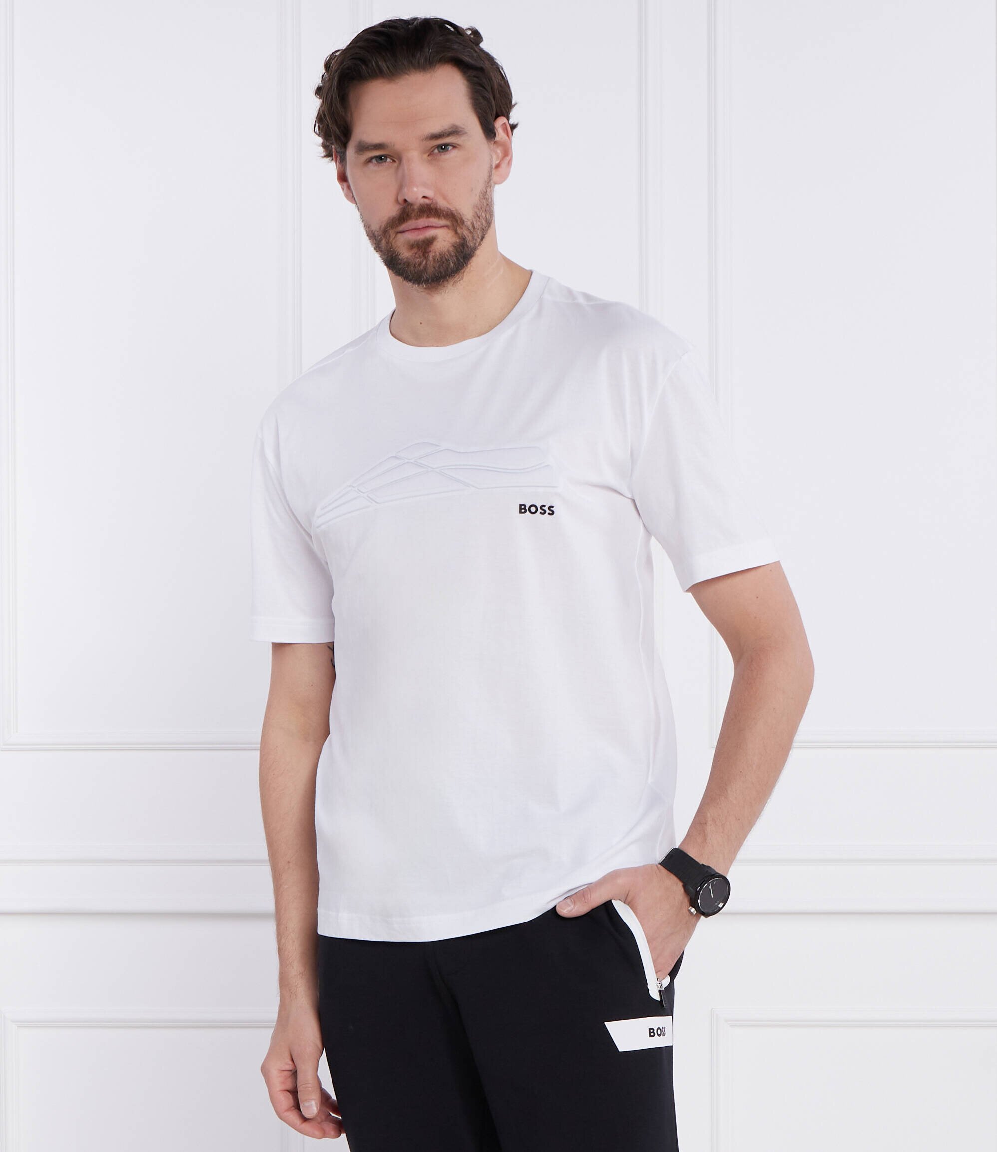 BOSS Green Tricou Tee Titanium | Regular Fit