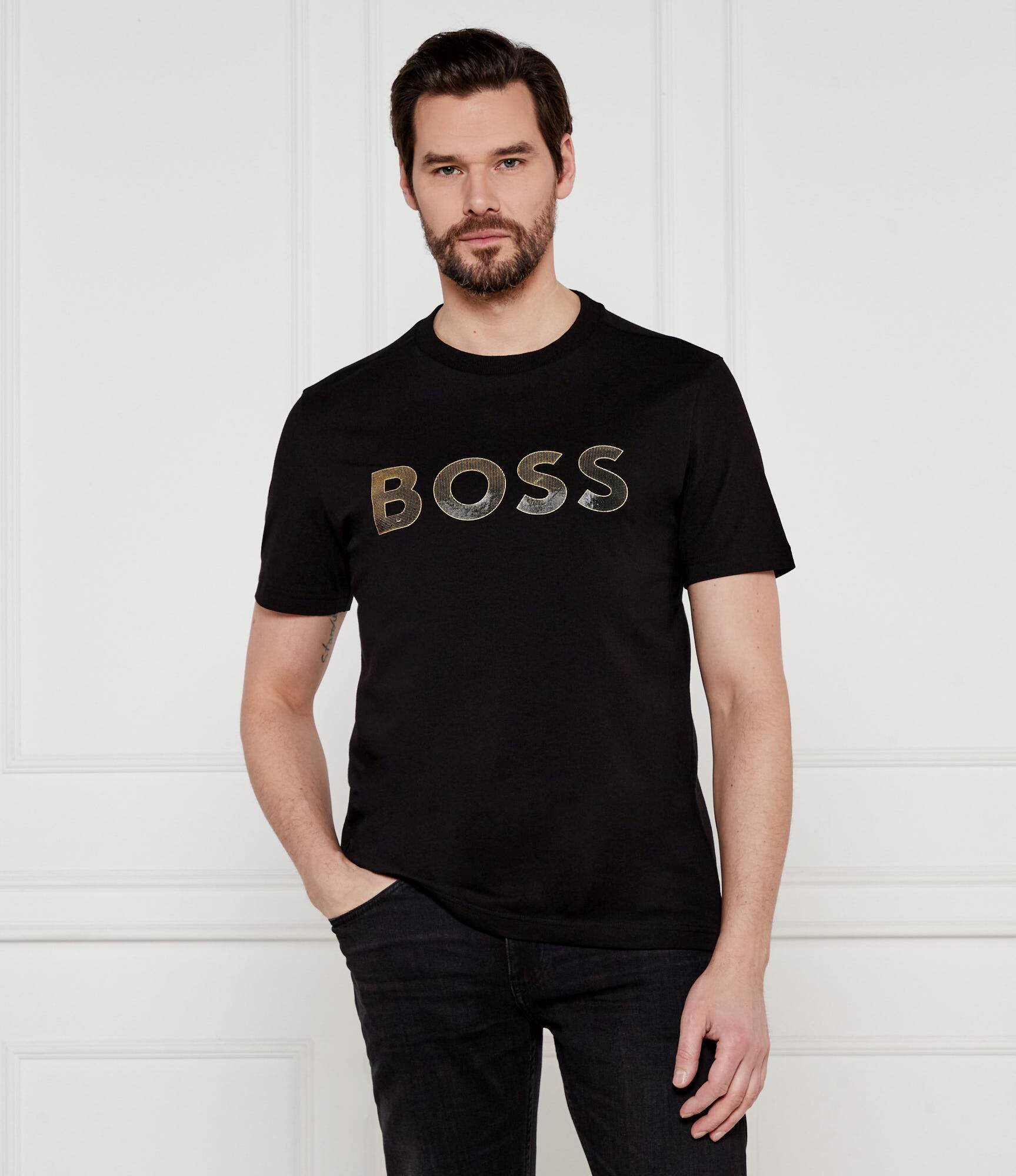 BOSS Green Tricou TL Logo | Regular Fit | stretch