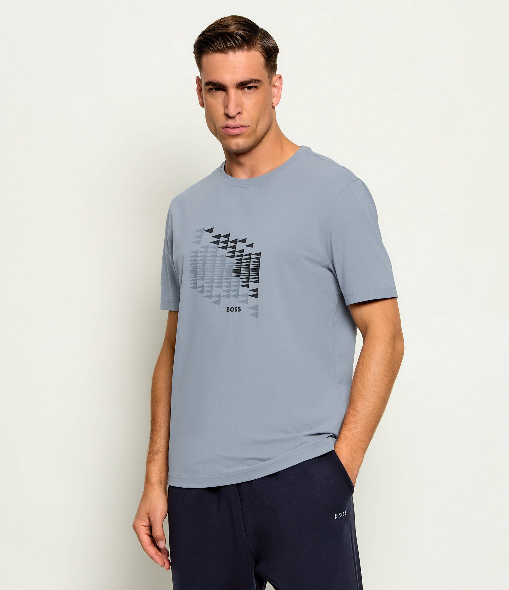 BOSS Green Tricou TS_Network Flag | regular fit