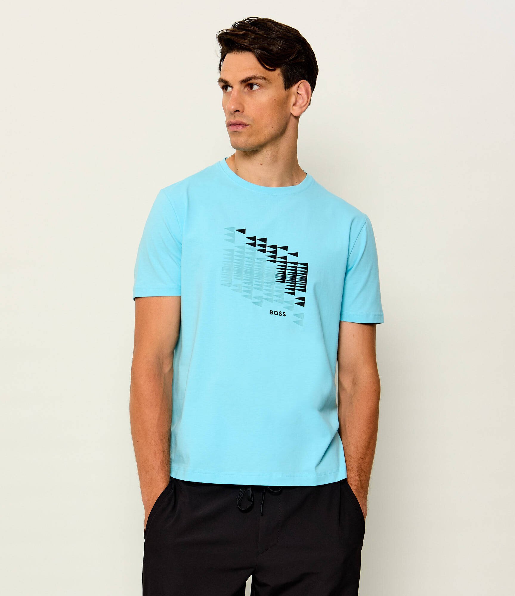BOSS Green Tricou TS_Network Flag | regular fit