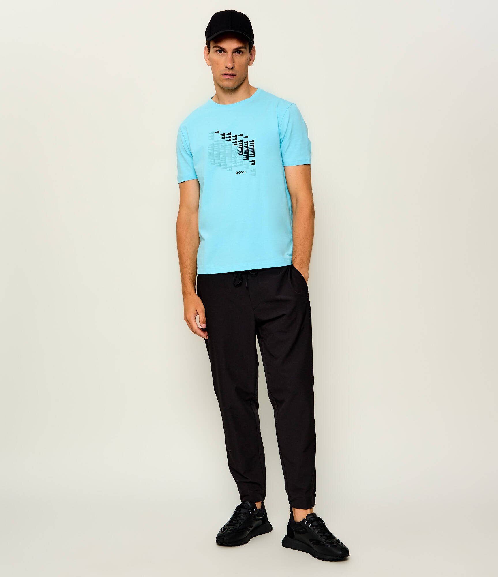 BOSS Green Tricou TS_Network Flag | regular fit