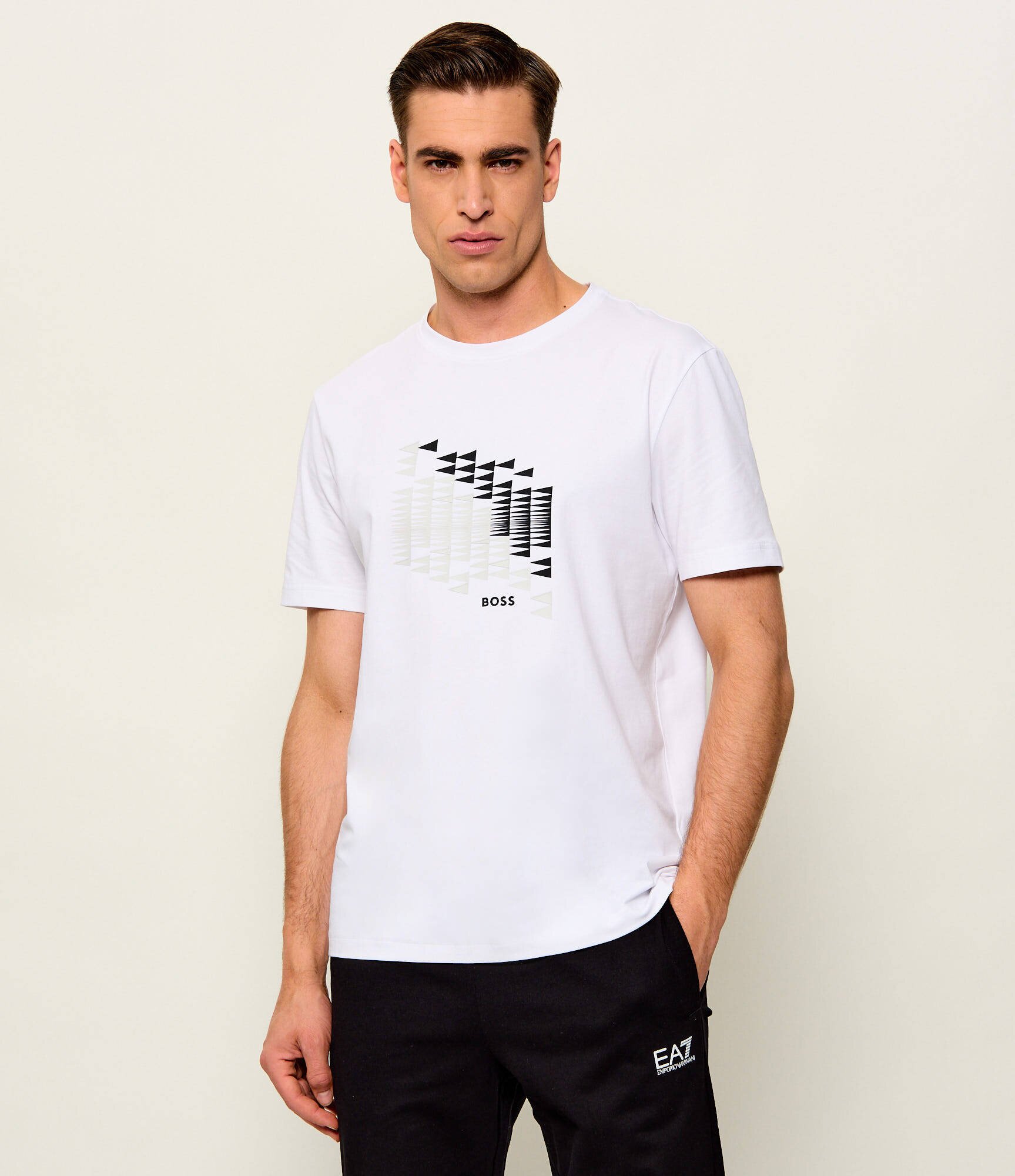 BOSS Green Tricou TS_Network Flag | regular fit