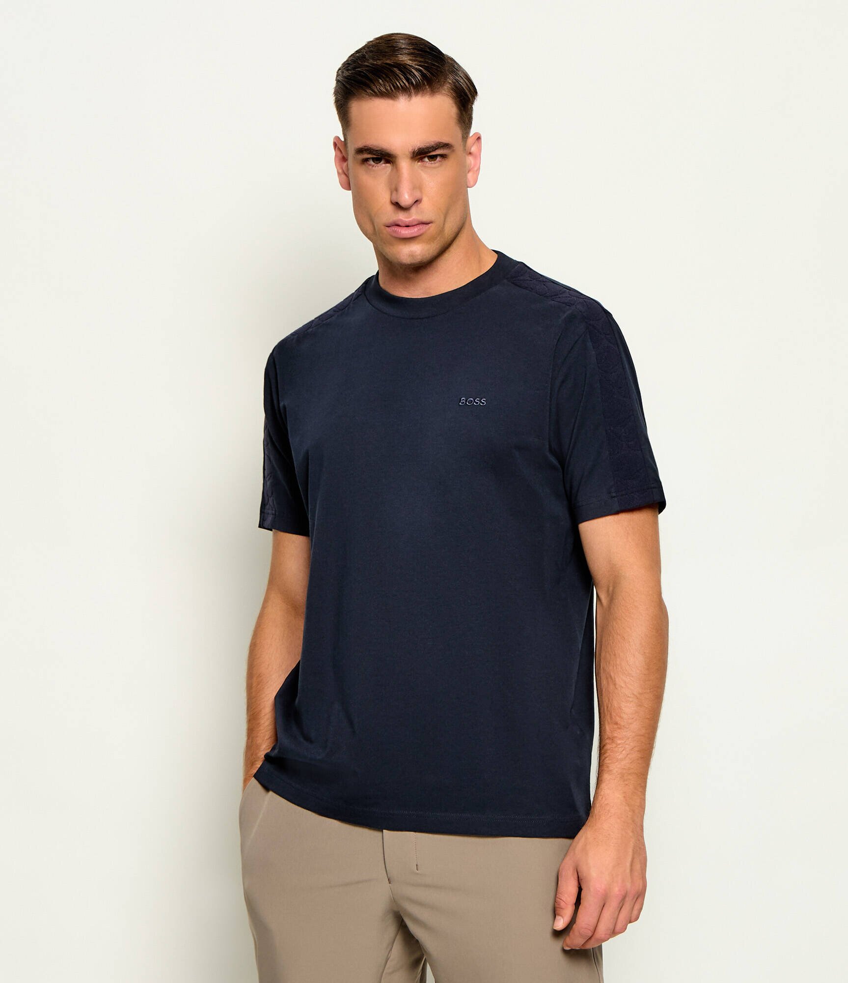 BOSS Green Tricou TS_Union Tape | regular fit | stretch