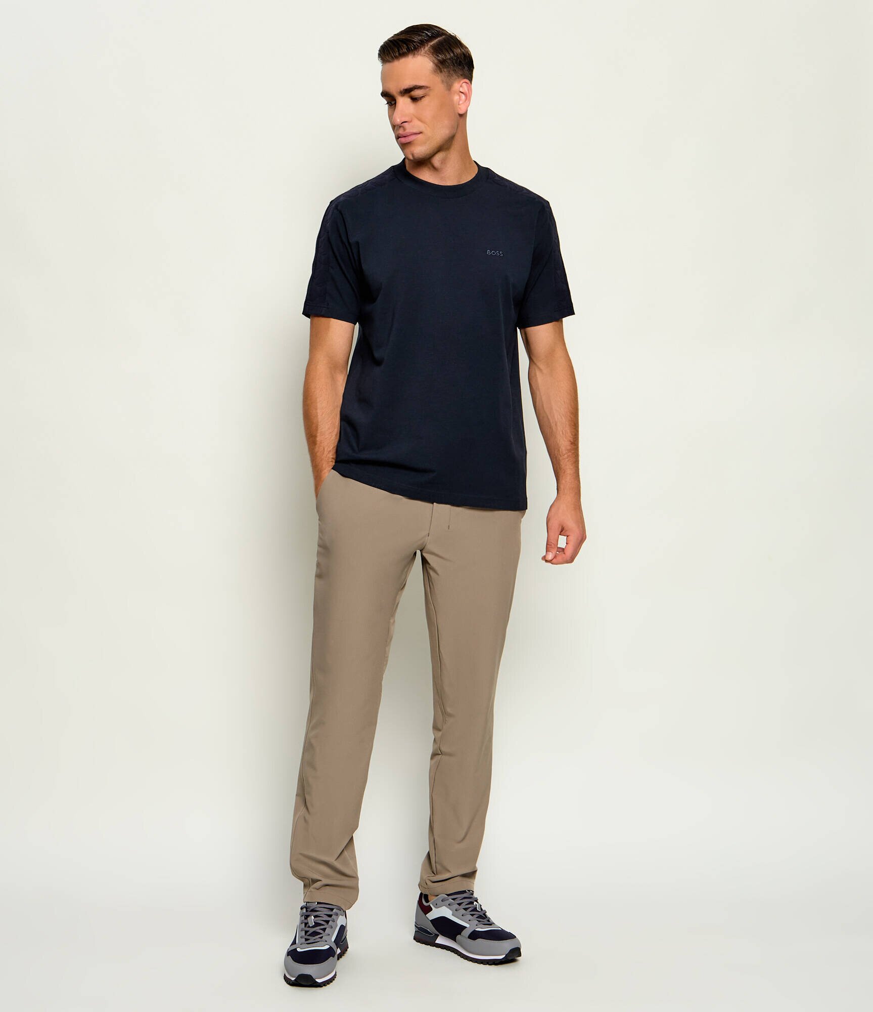 BOSS Green Tricou TS_Union Tape | regular fit | stretch