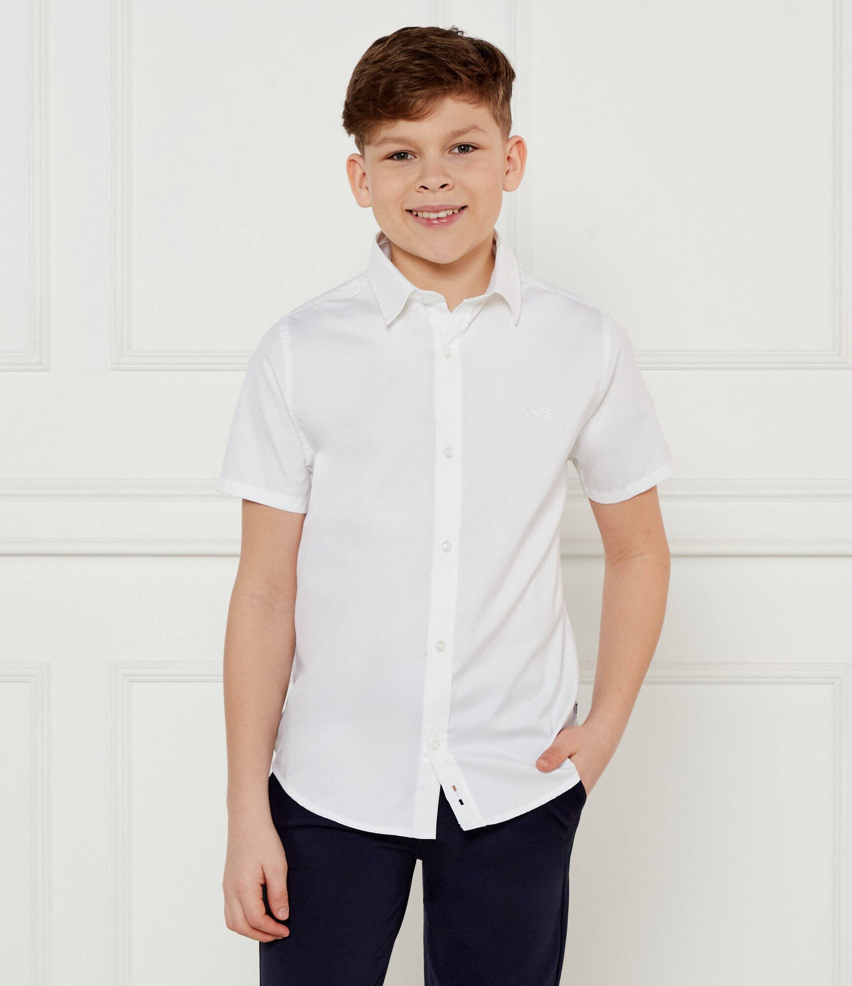 BOSS Kidswear Cămașă | Regular Fit oxford