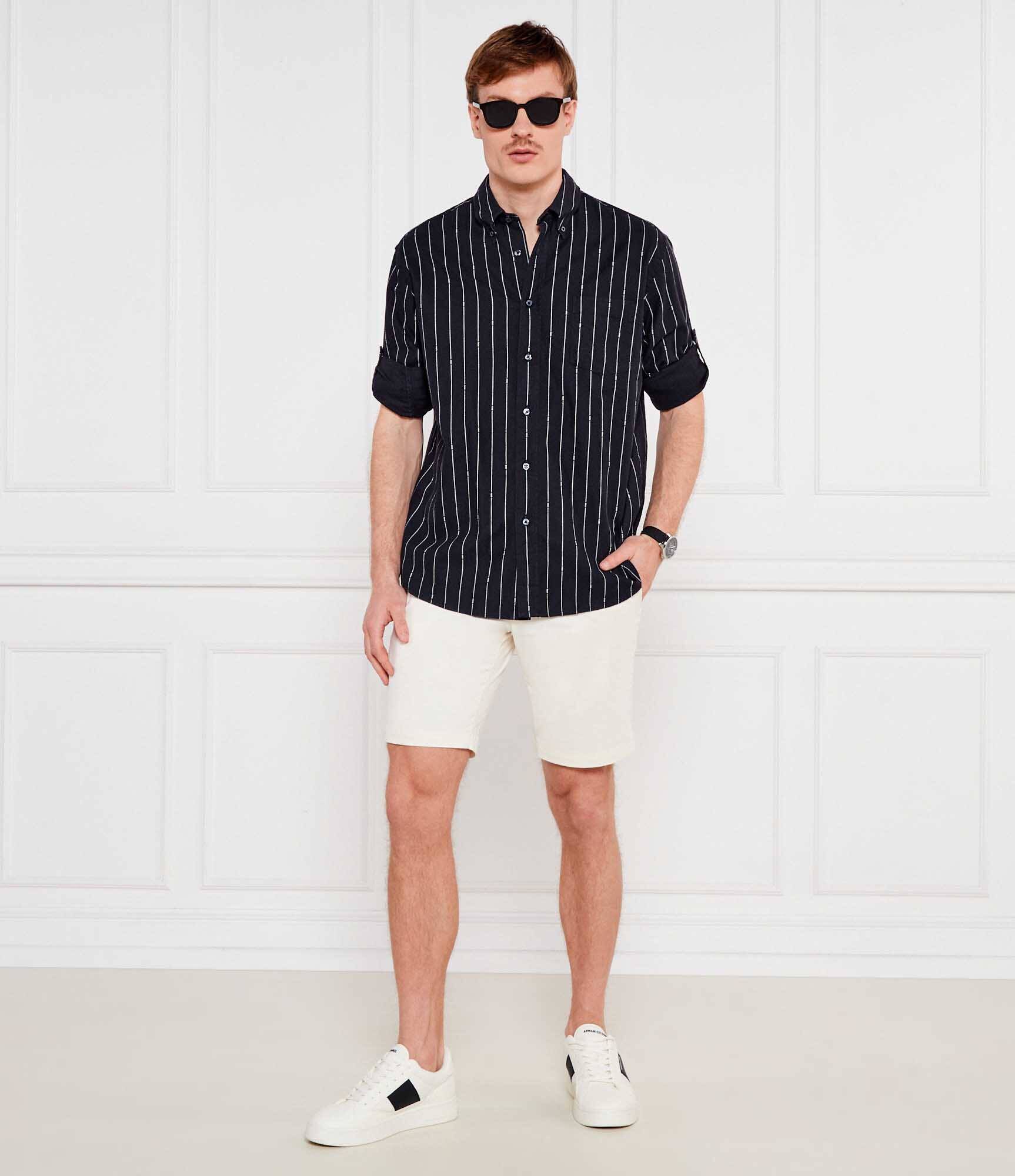 Boss Orange Cămașă Lambey_2_M | Relaxed fit | cu adaos de in