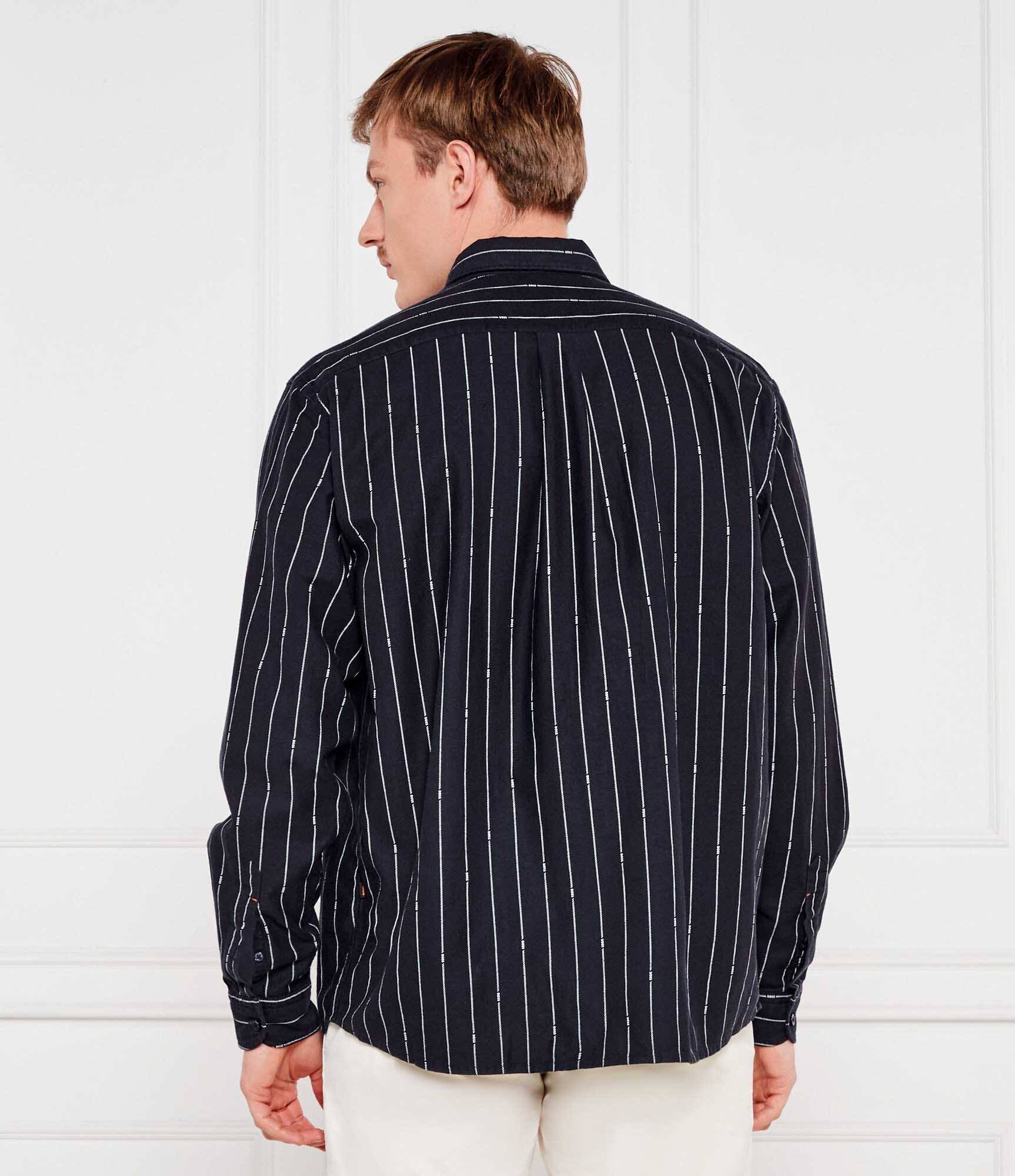 Boss Orange Cămașă Lambey_2_M | Relaxed fit | cu adaos de in