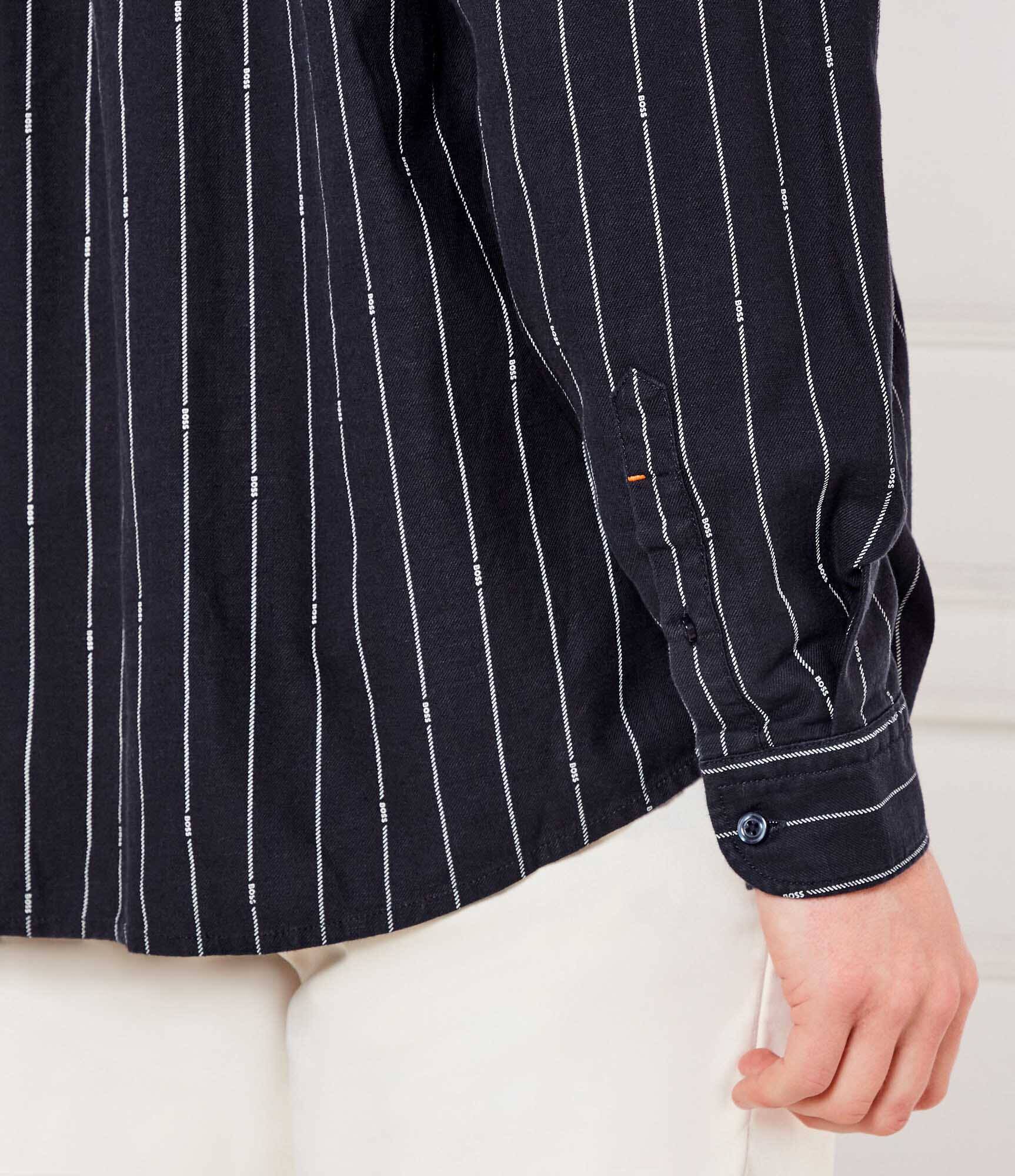 Boss Orange Cămașă Lambey_2_M | Relaxed fit | cu adaos de in