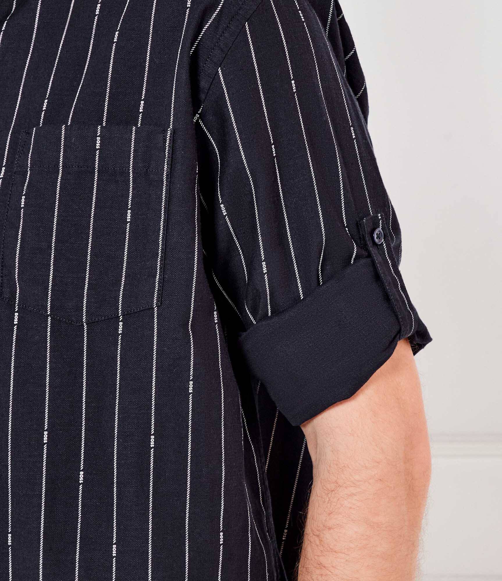 Boss Orange Cămașă Lambey_2_M | Relaxed fit | cu adaos de in