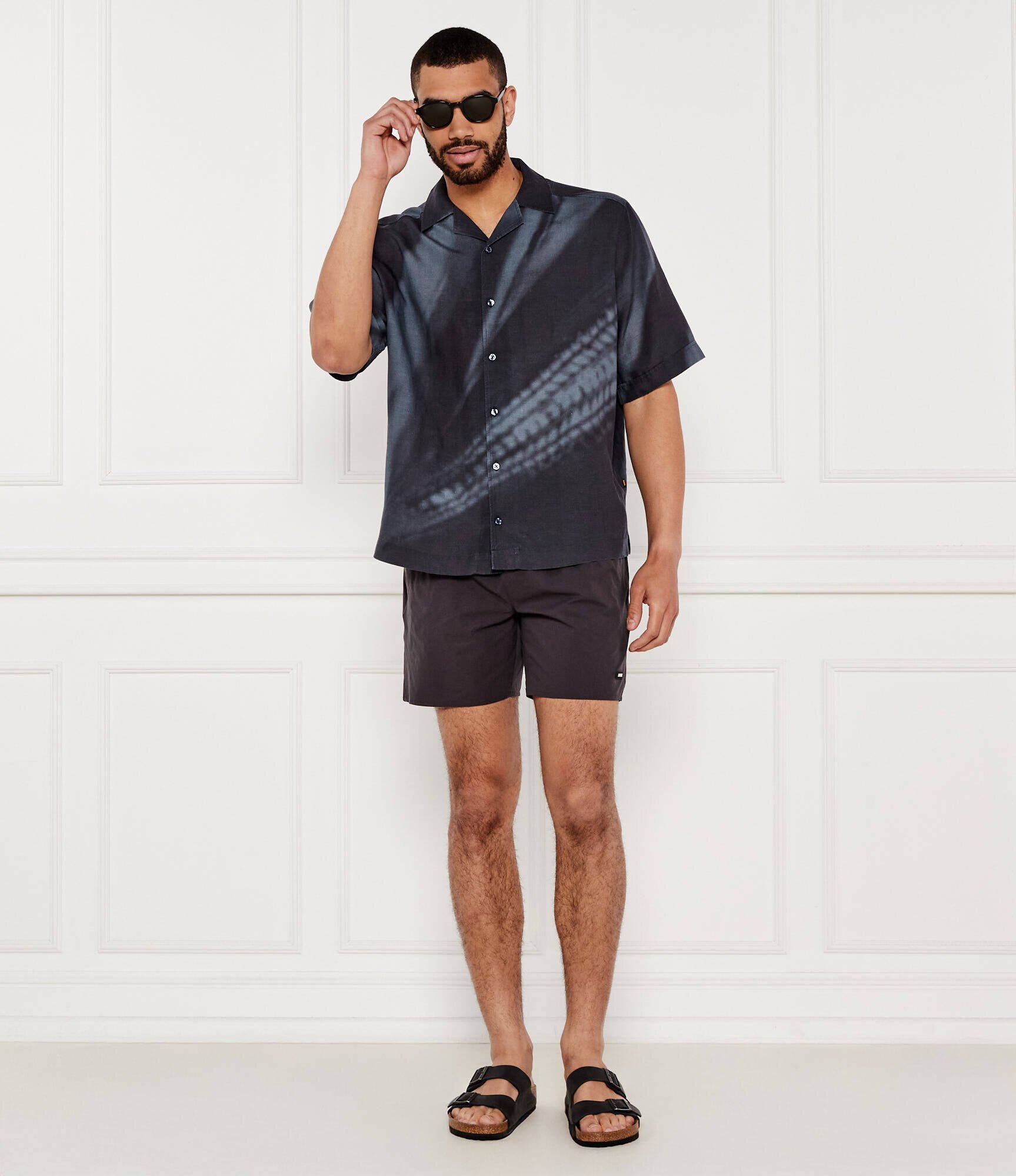 Boss Orange Cămașă Lapisy_M | Relaxed fit | cu adaos de in
