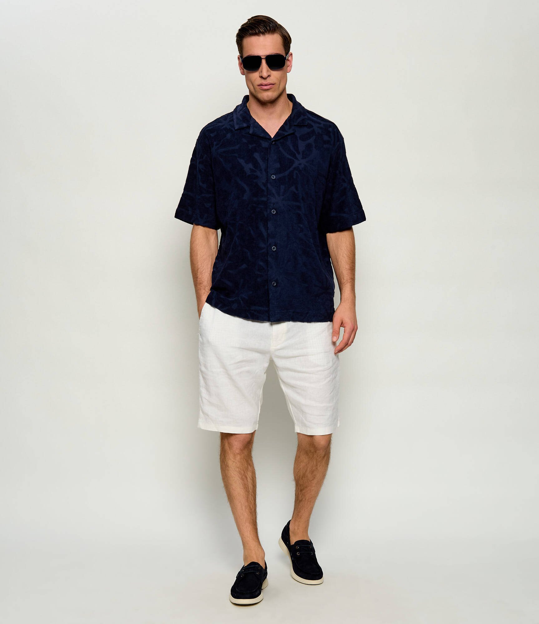 Boss Orange Cămașă We_Flower | Relaxed fit frotir