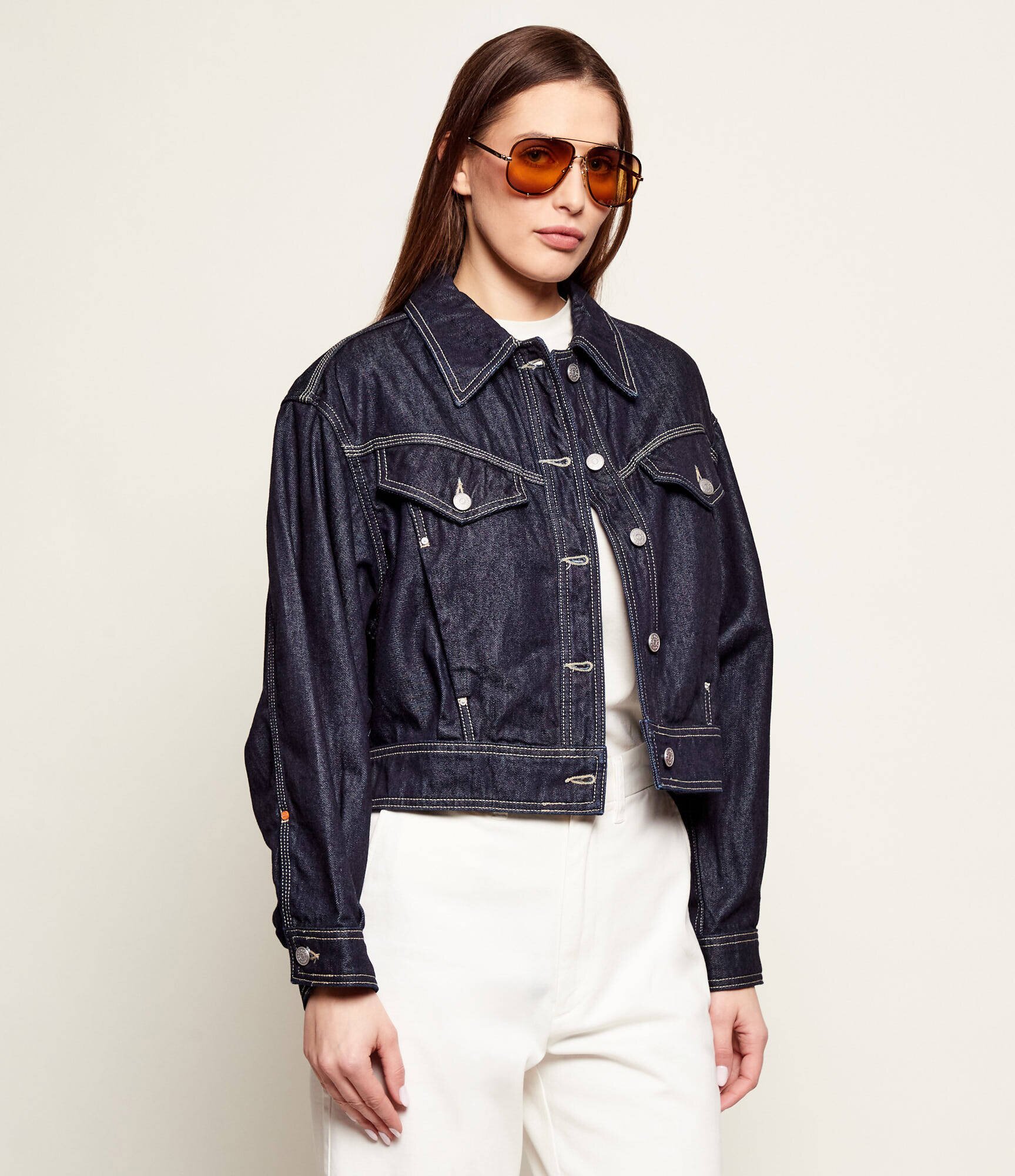 Boss Orange De blugi geacă C_TRUCKER 1.0 | Cropped Fit