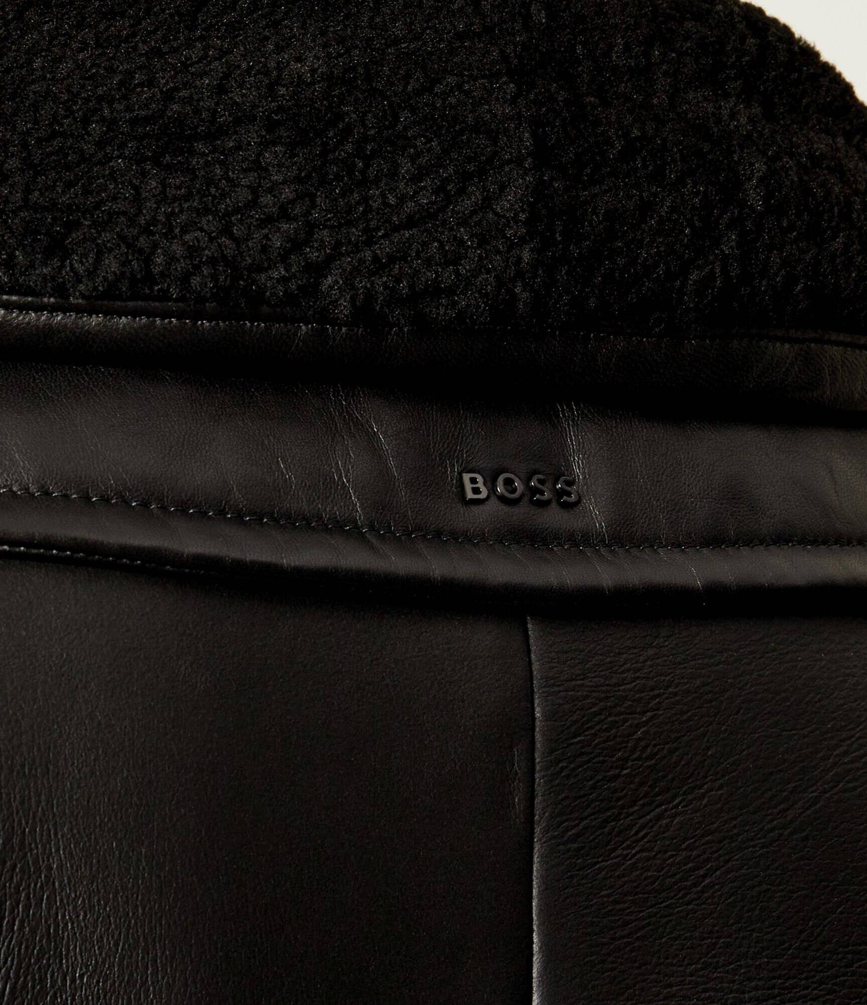 Boss Orange Geacă de piele Joglaci | Relaxed fit | shearling