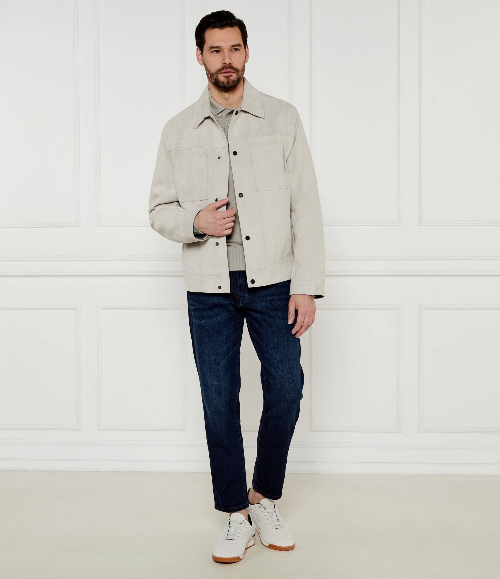Boss Orange Geacă Jomare | regular fit | piele întoarsă