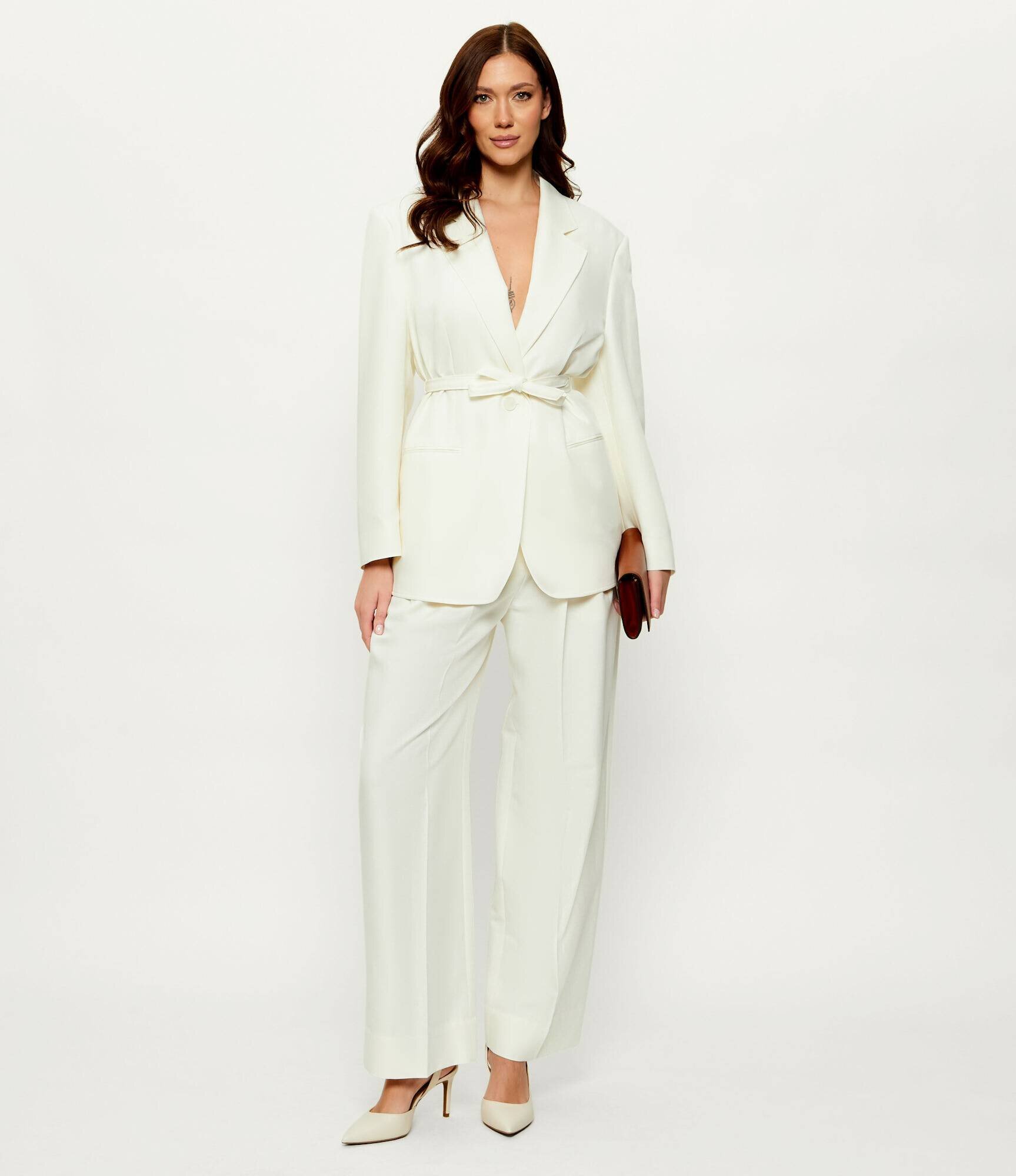 Boss Orange Pantaloni C_Talily | Relaxed fit | cu adaos de in