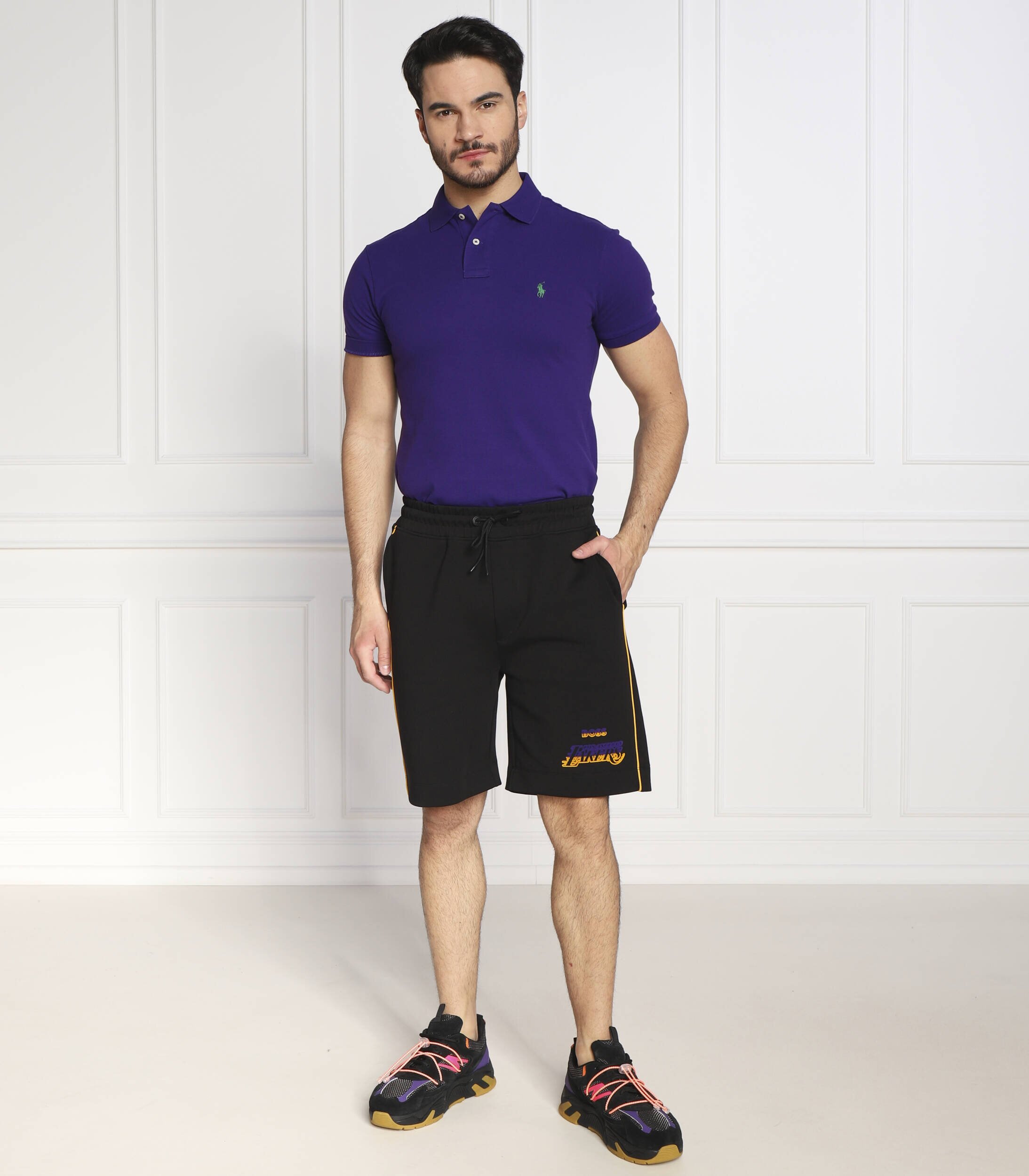 Boss Orange Pantaloni scurți BOSS X NBA Slam_2 | Regular Fit