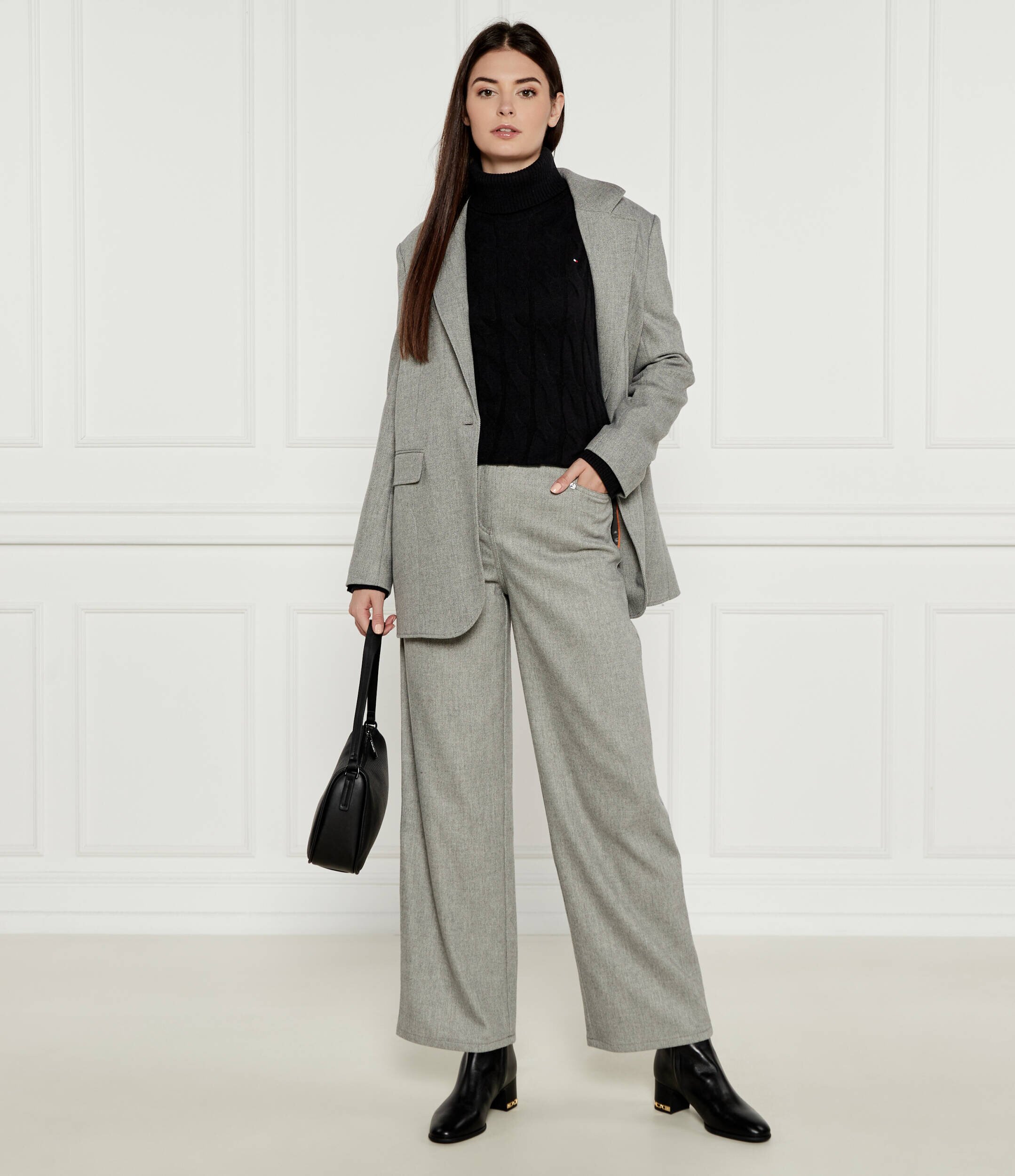 Boss Orange Pantaloni Taflana | flare fit cu adaos de lână