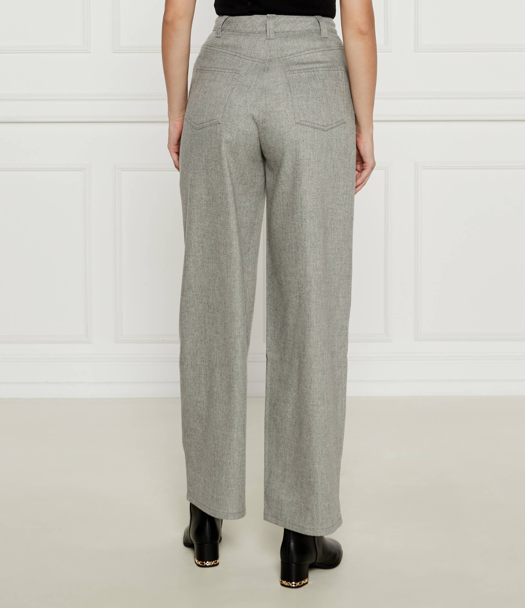 Boss Orange Pantaloni Taflana | flare fit cu adaos de lână