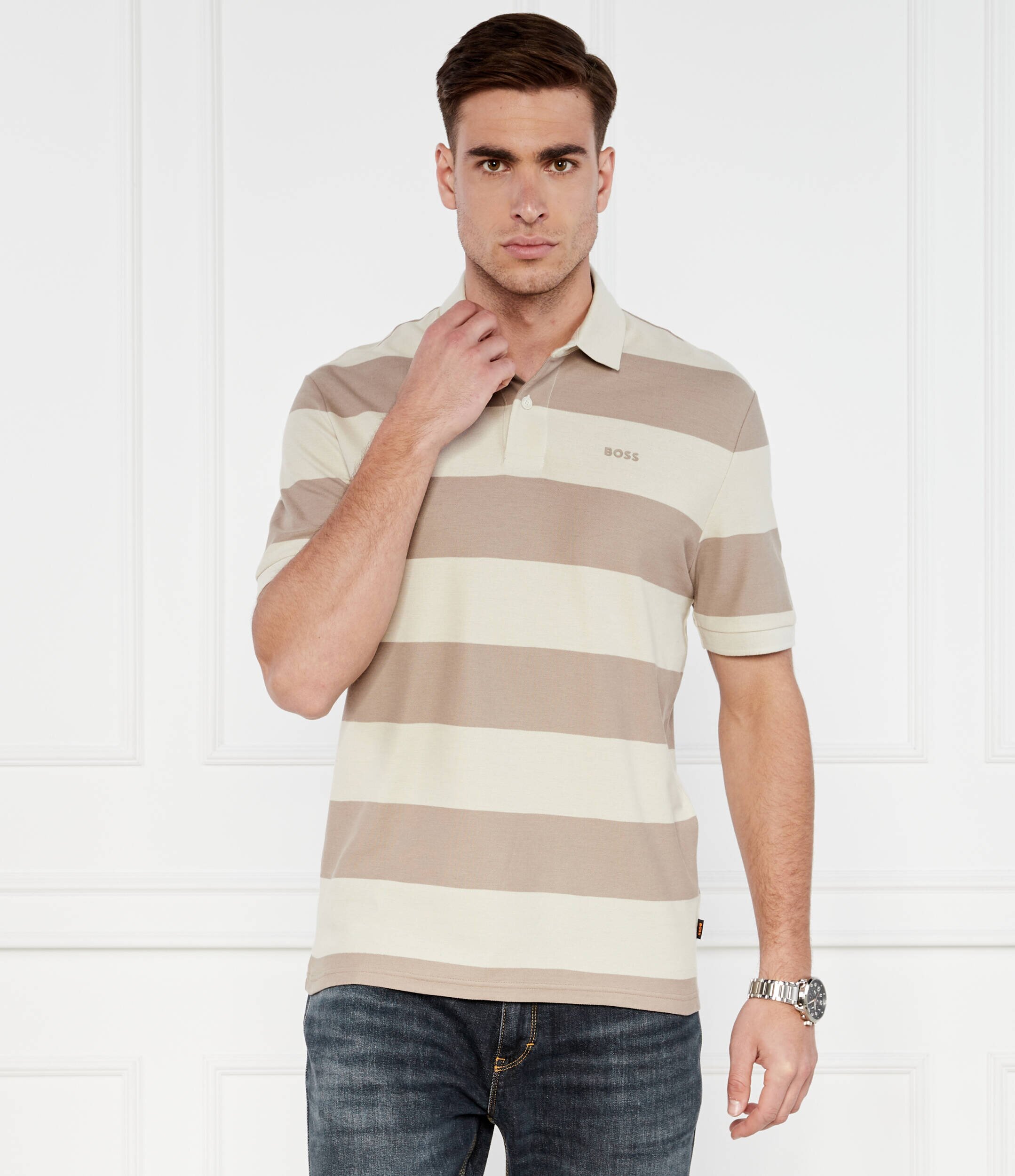Boss Orange Polo PalesStripe | Regular Fit