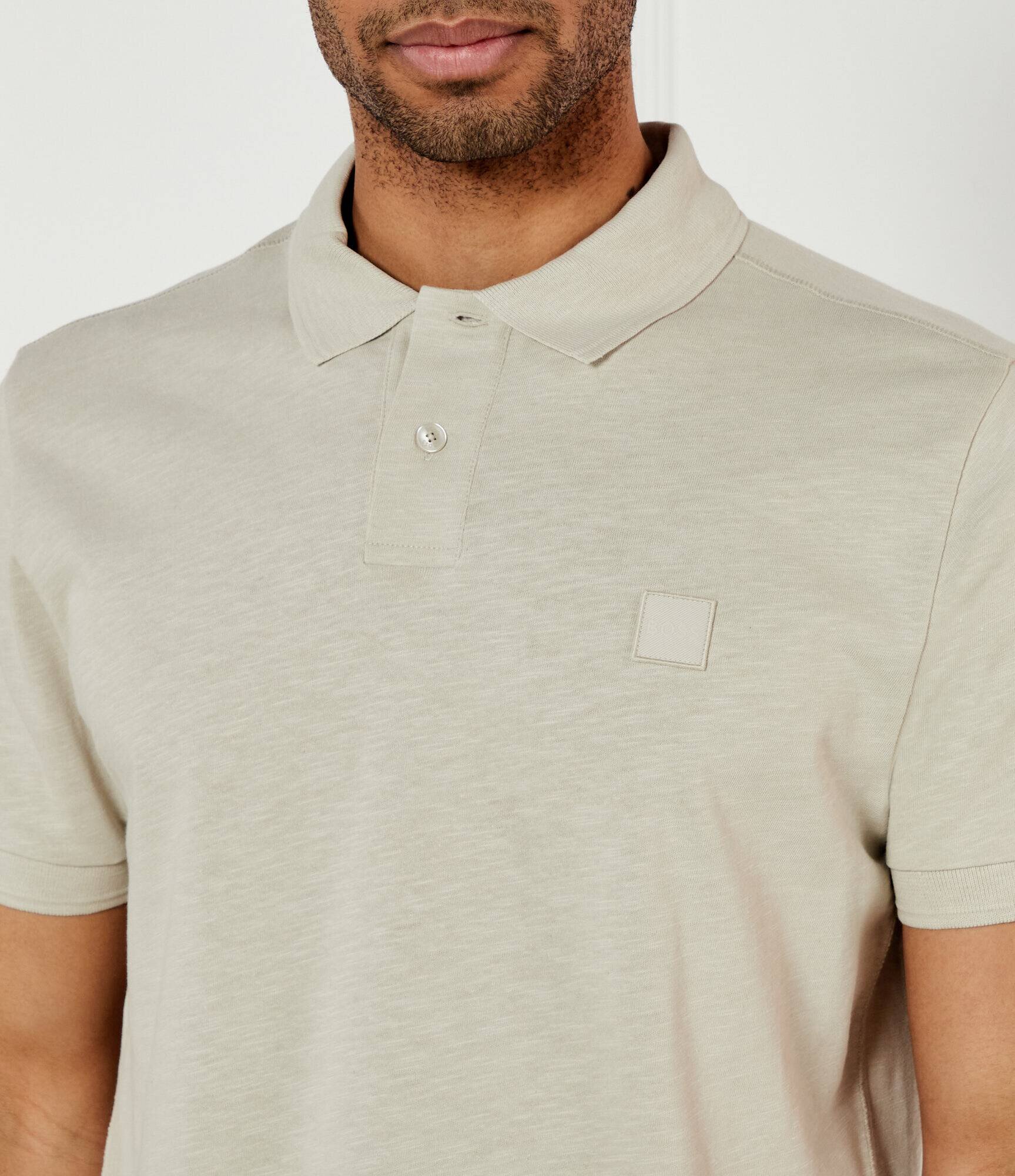 Boss Orange Polo Pe_linenlogo | Regular Fit | cu adaos de in