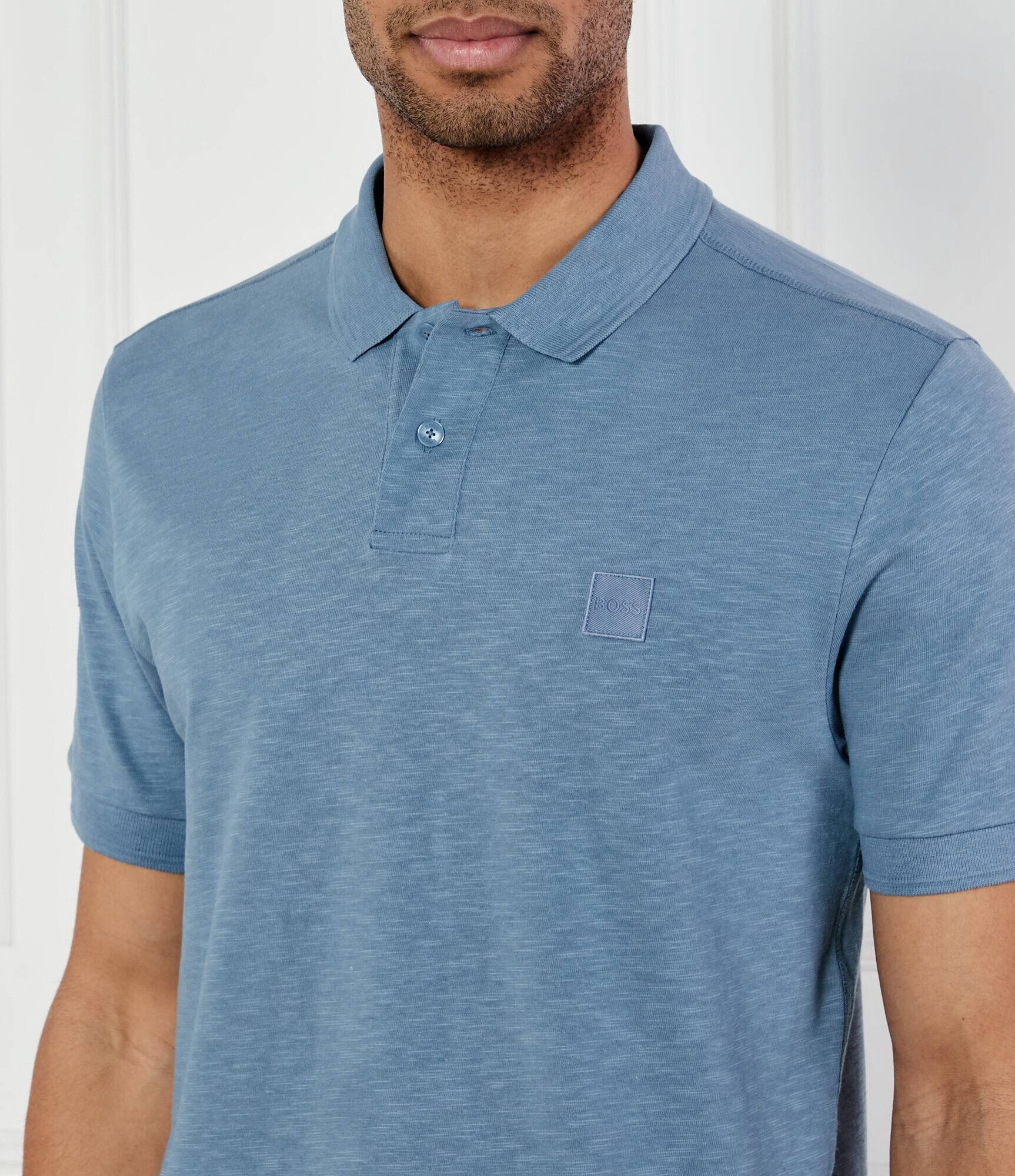 Boss Orange Polo Pe_linenlogo | Regular Fit | cu adaos de in