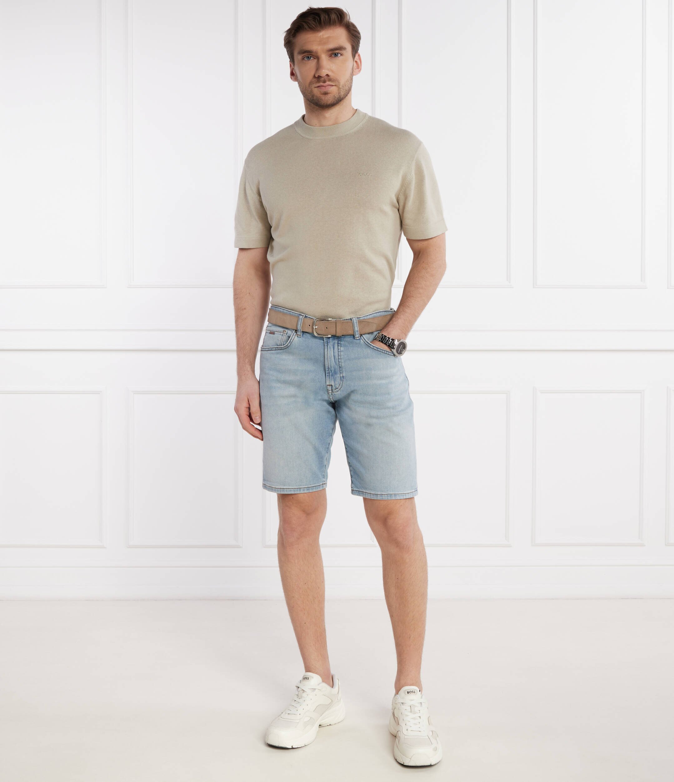 Boss Orange Pulover Kruccio | Regular Fit | cu adaos de in
