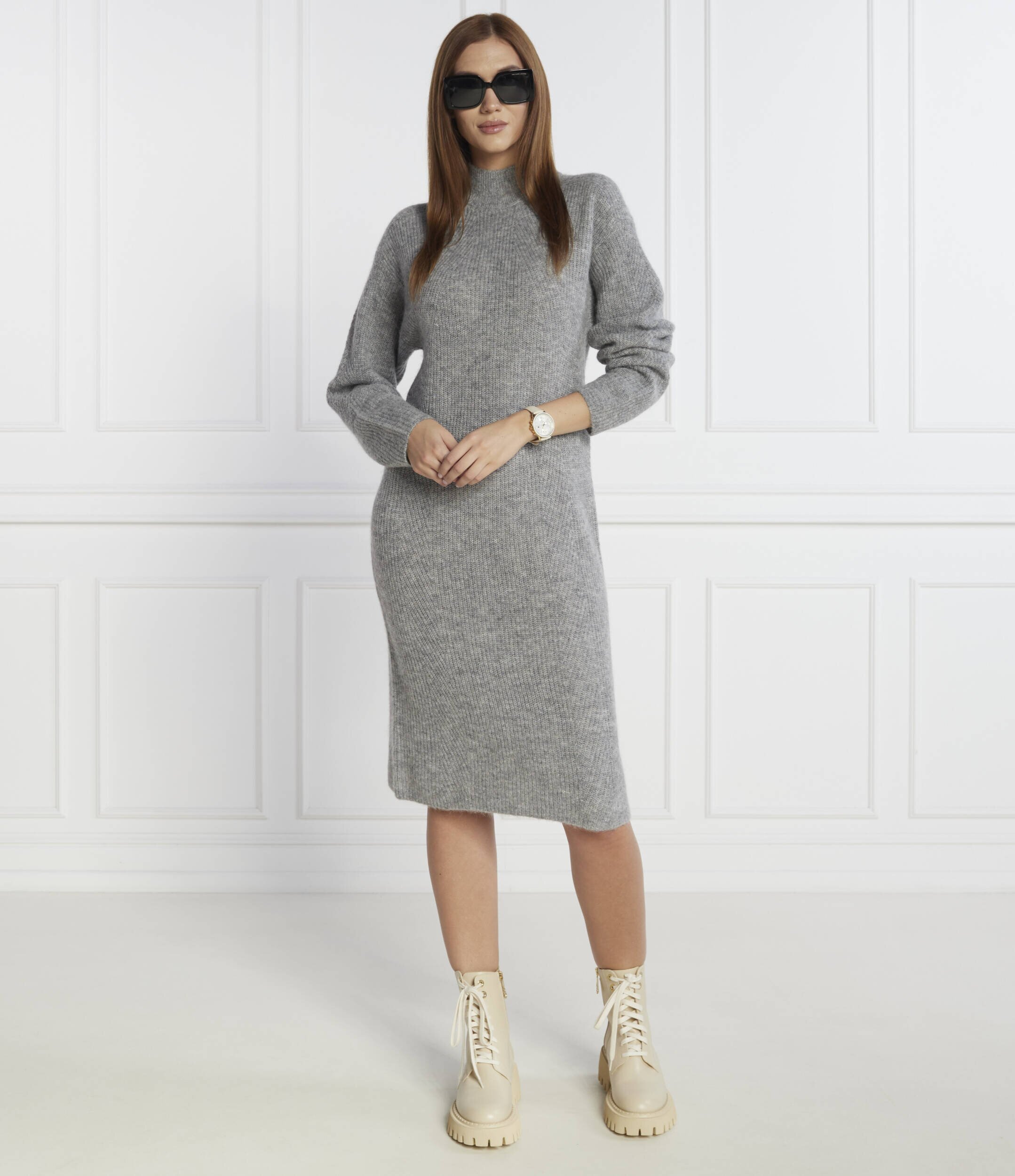 Boss Orange Rochie C_Fagdasa cu adaos de lână