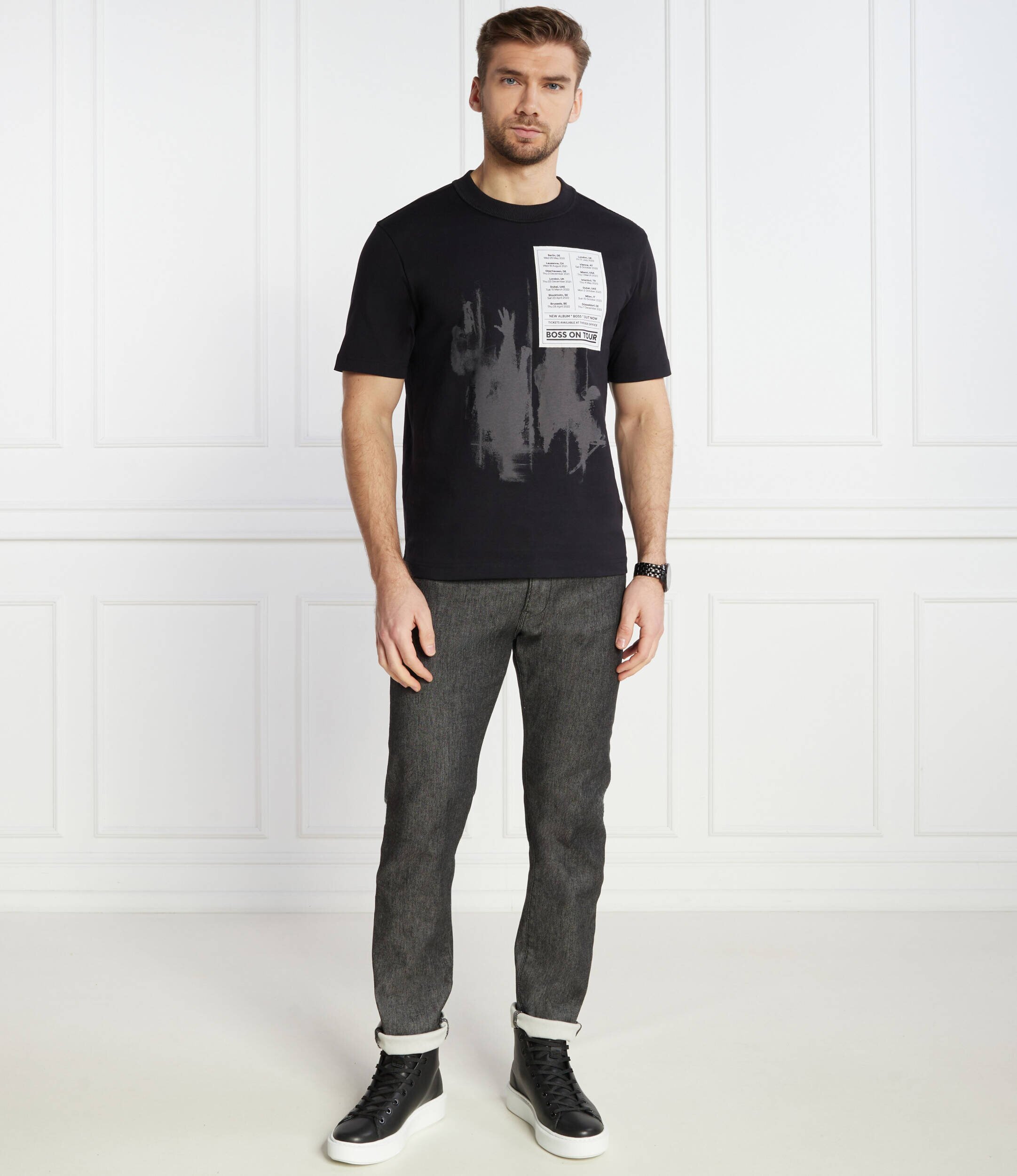 Boss Orange Tricou TE_PATCHWORK | Relaxed fit