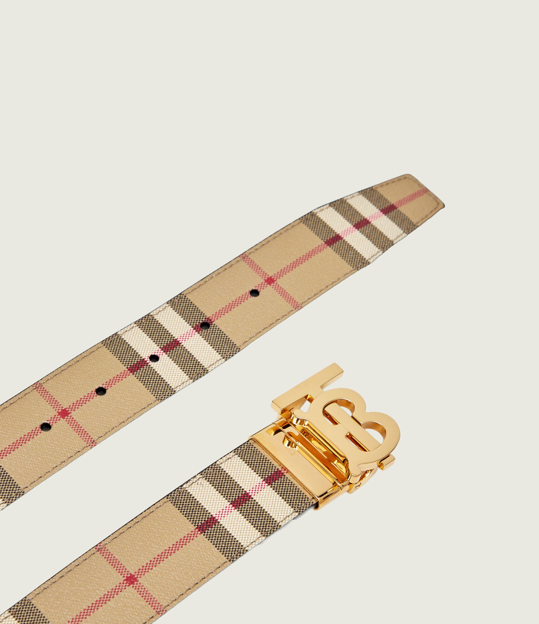 Burberry Curea din piele cu două fețe TB Check