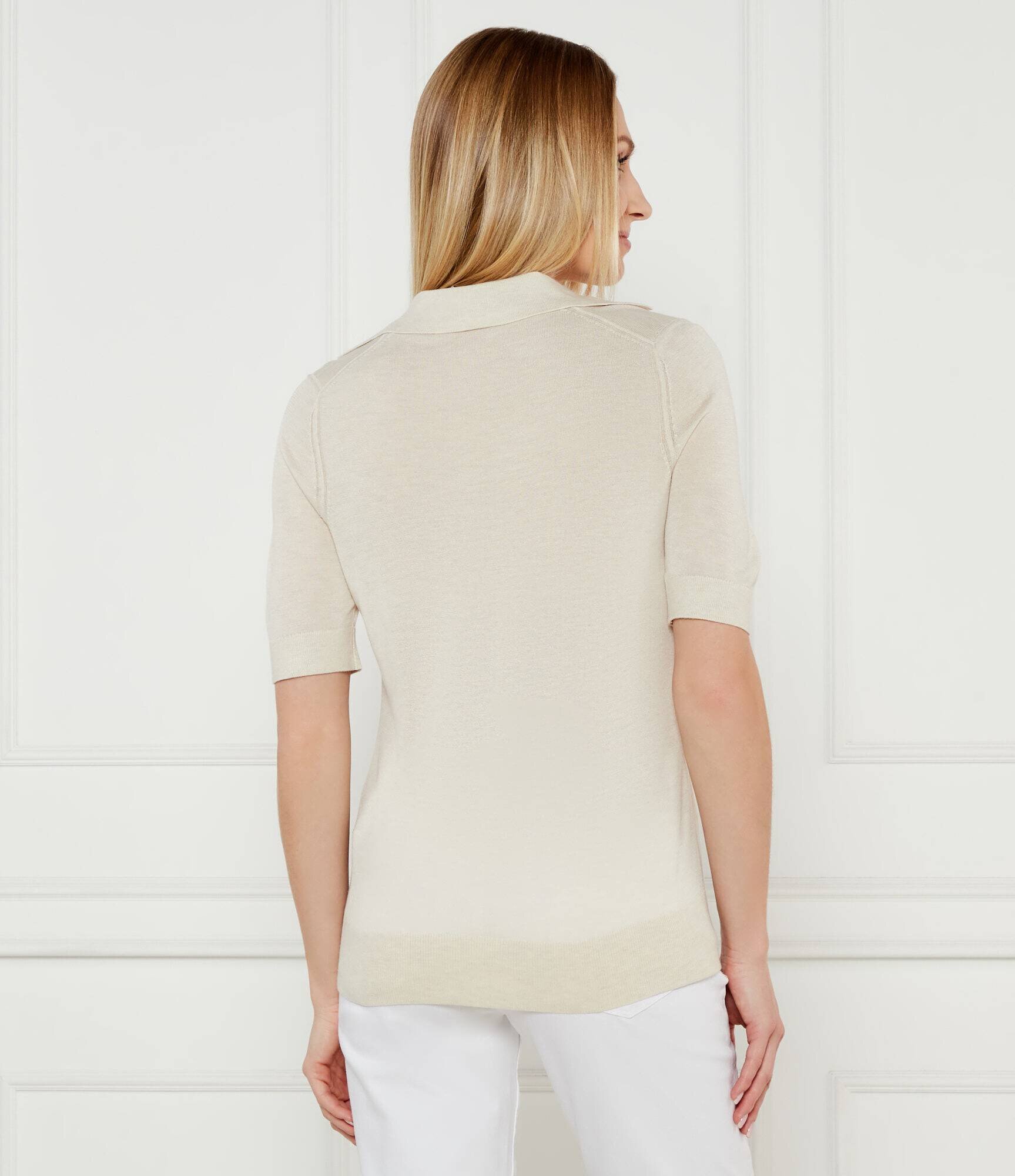 Calvin Klein Bluză | regular fit cu adaos de mătase