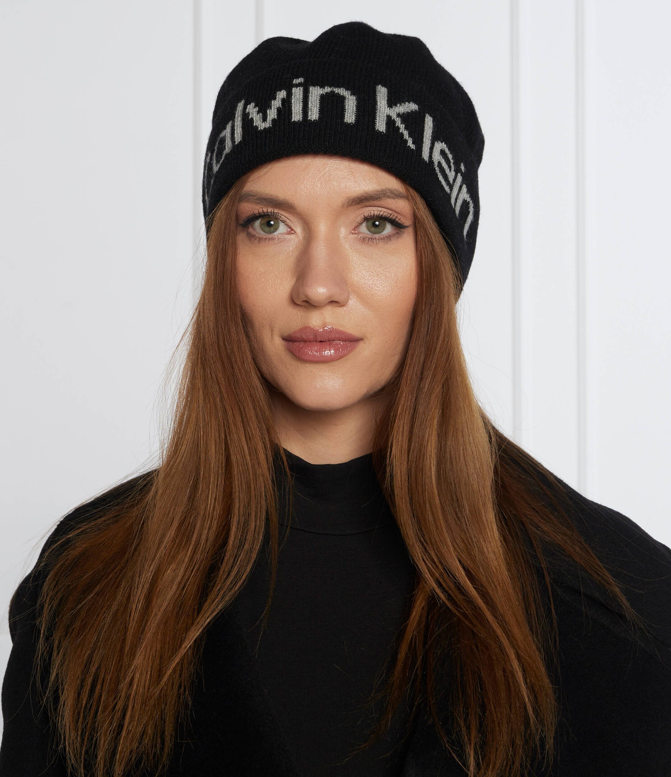 Calvin Klein Căciulă cu adaos de lână și cașmir