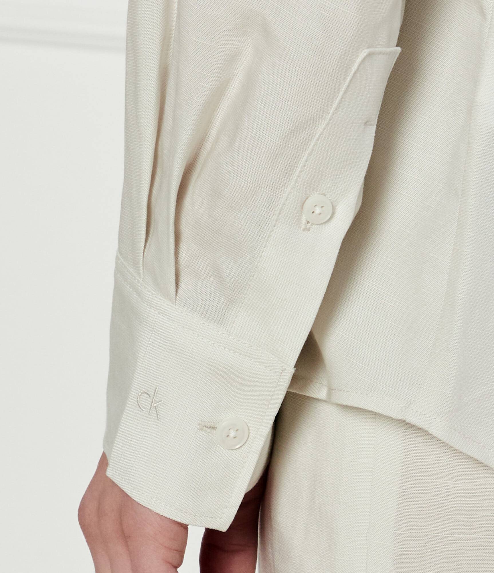 Calvin Klein Cămașă | Regular Fit | cu adaos de in