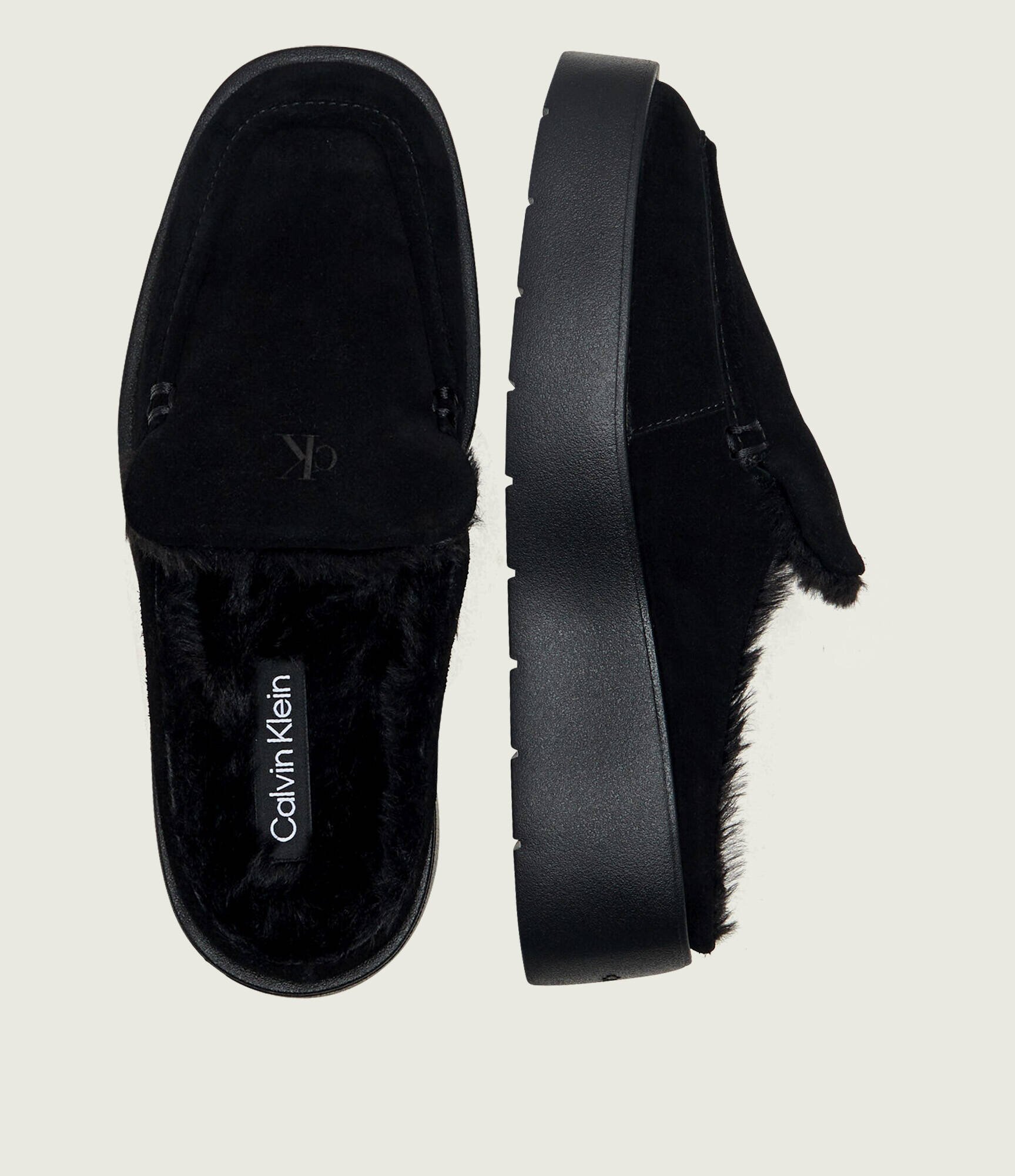Calvin Klein Căptușite mules (încălțăminte) | piele întoarsă | shearling