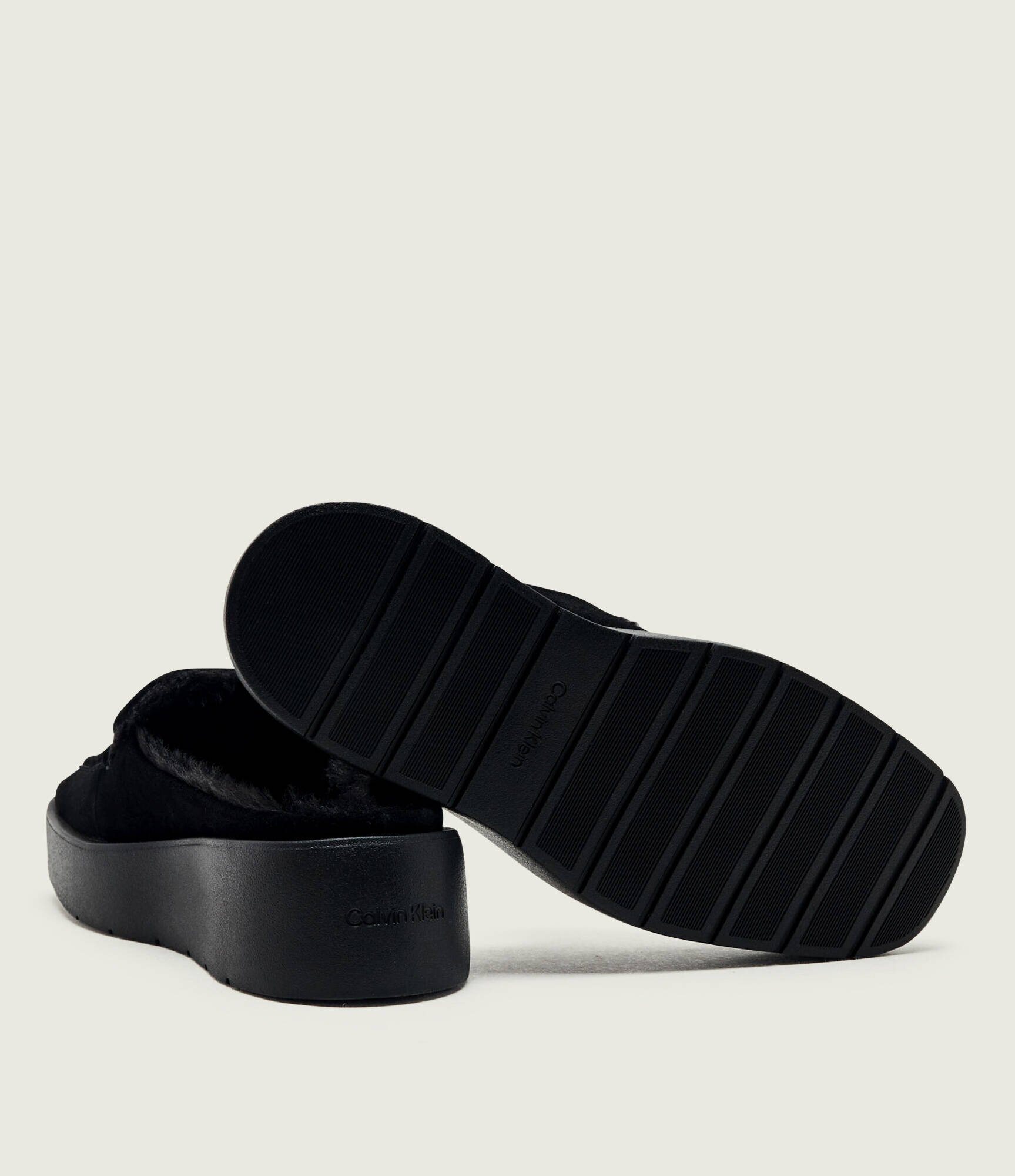 Calvin Klein Căptușite mules (încălțăminte) | piele întoarsă | shearling