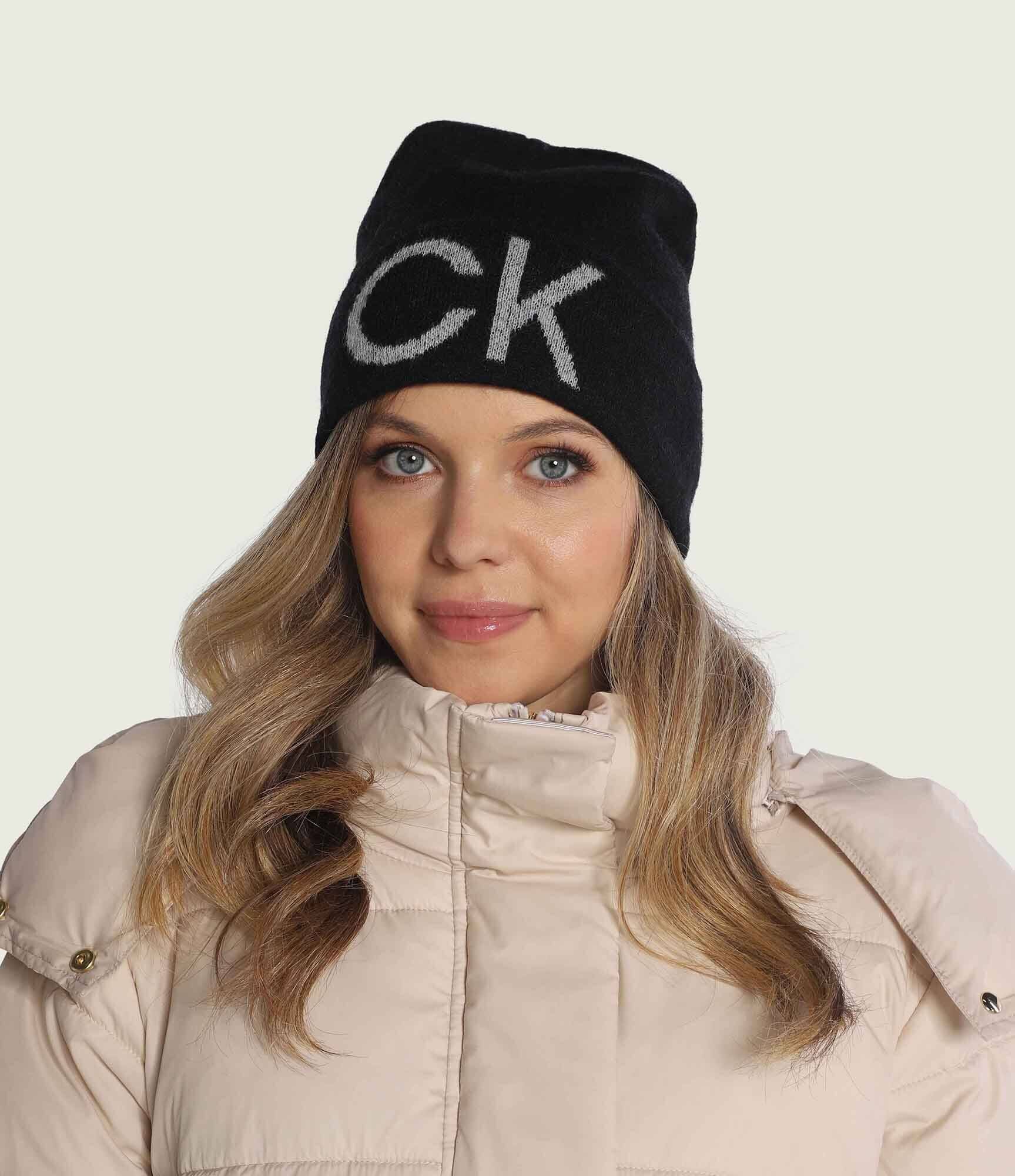 Calvin Klein De lână căciulă ELEVATED MONOGRAM