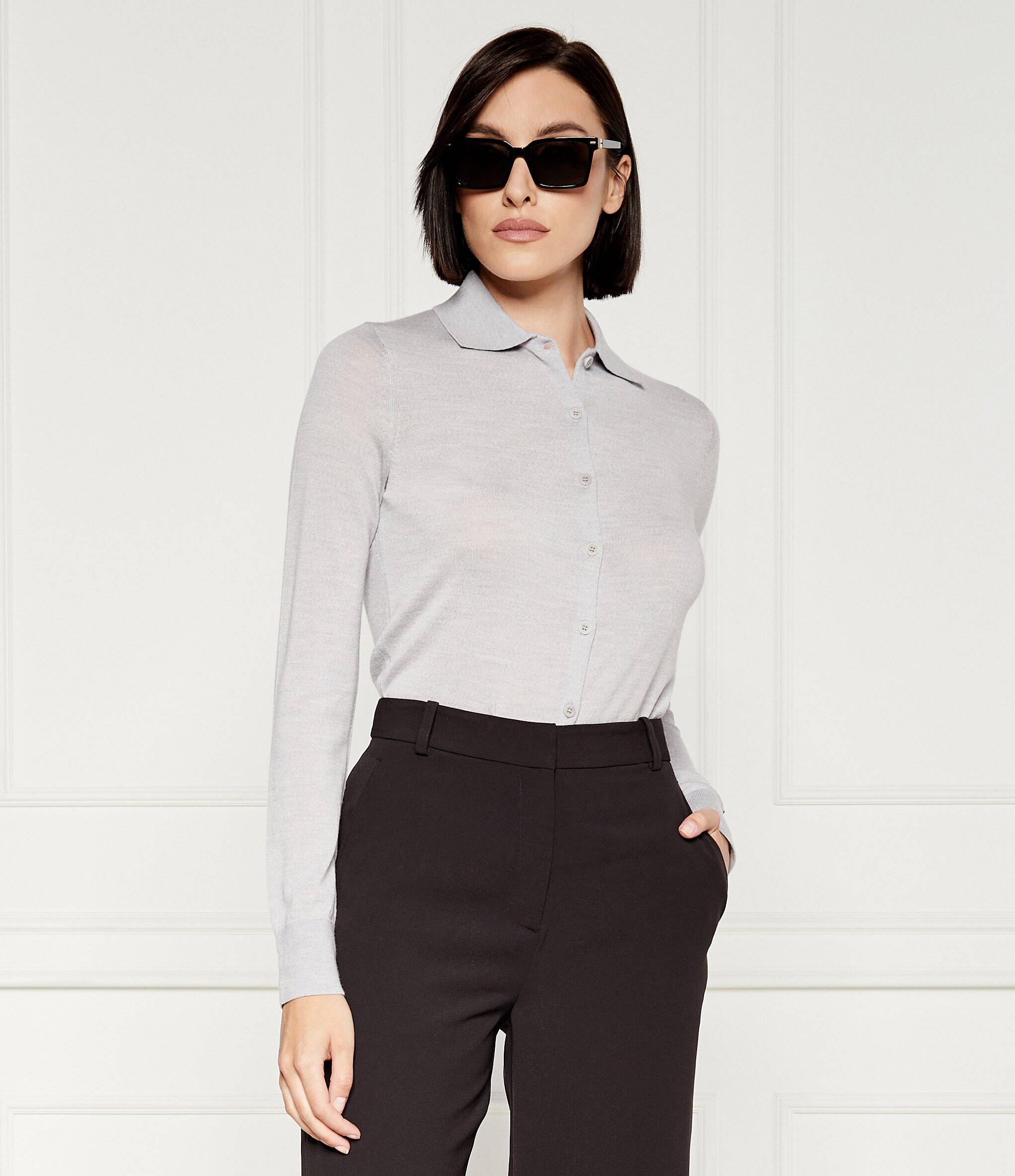 Calvin Klein De lână cardigan | Shaped fit
