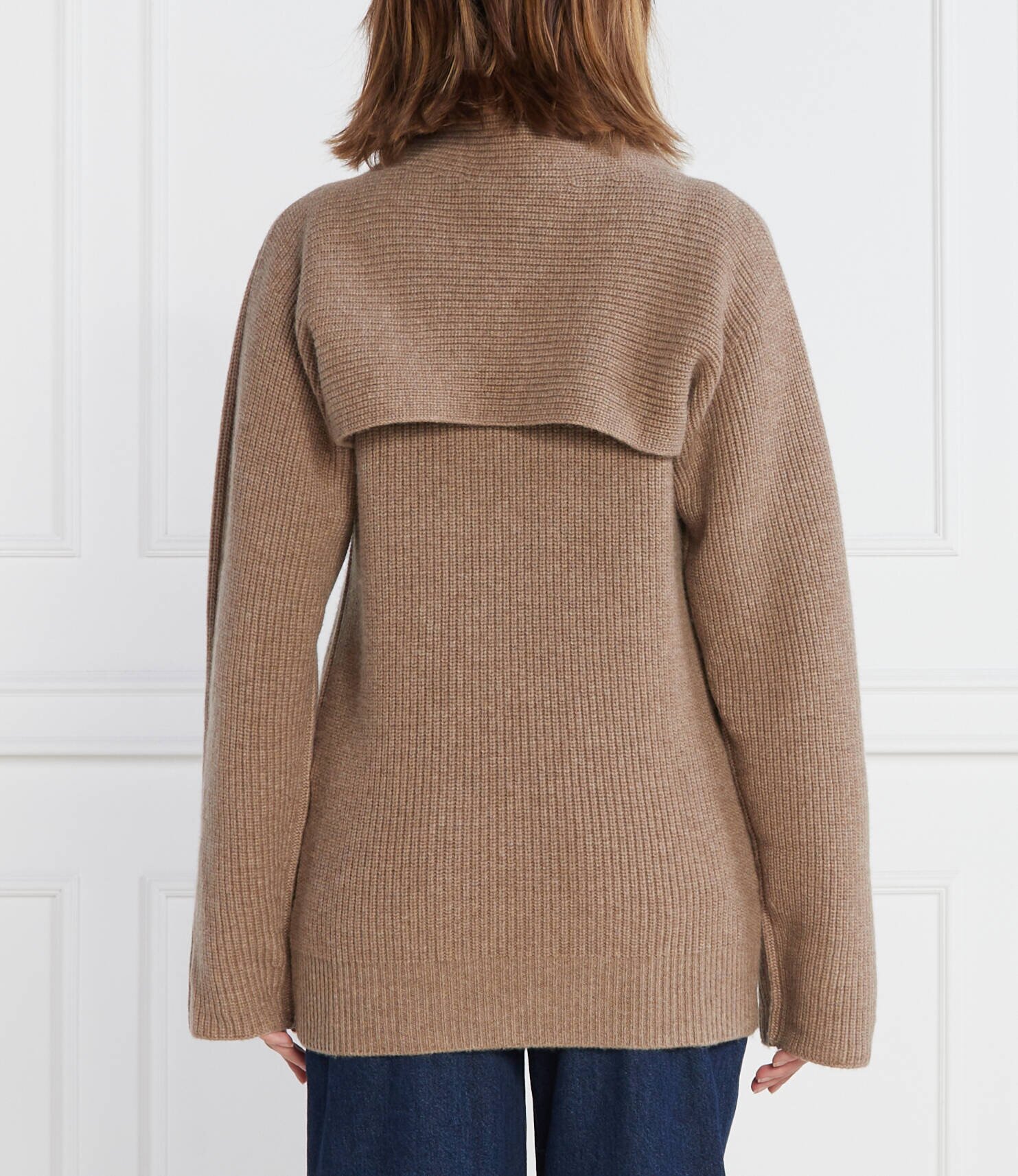 Calvin Klein De lână maletă RECYCLED OVERLAY SWEATER | Regular Fit